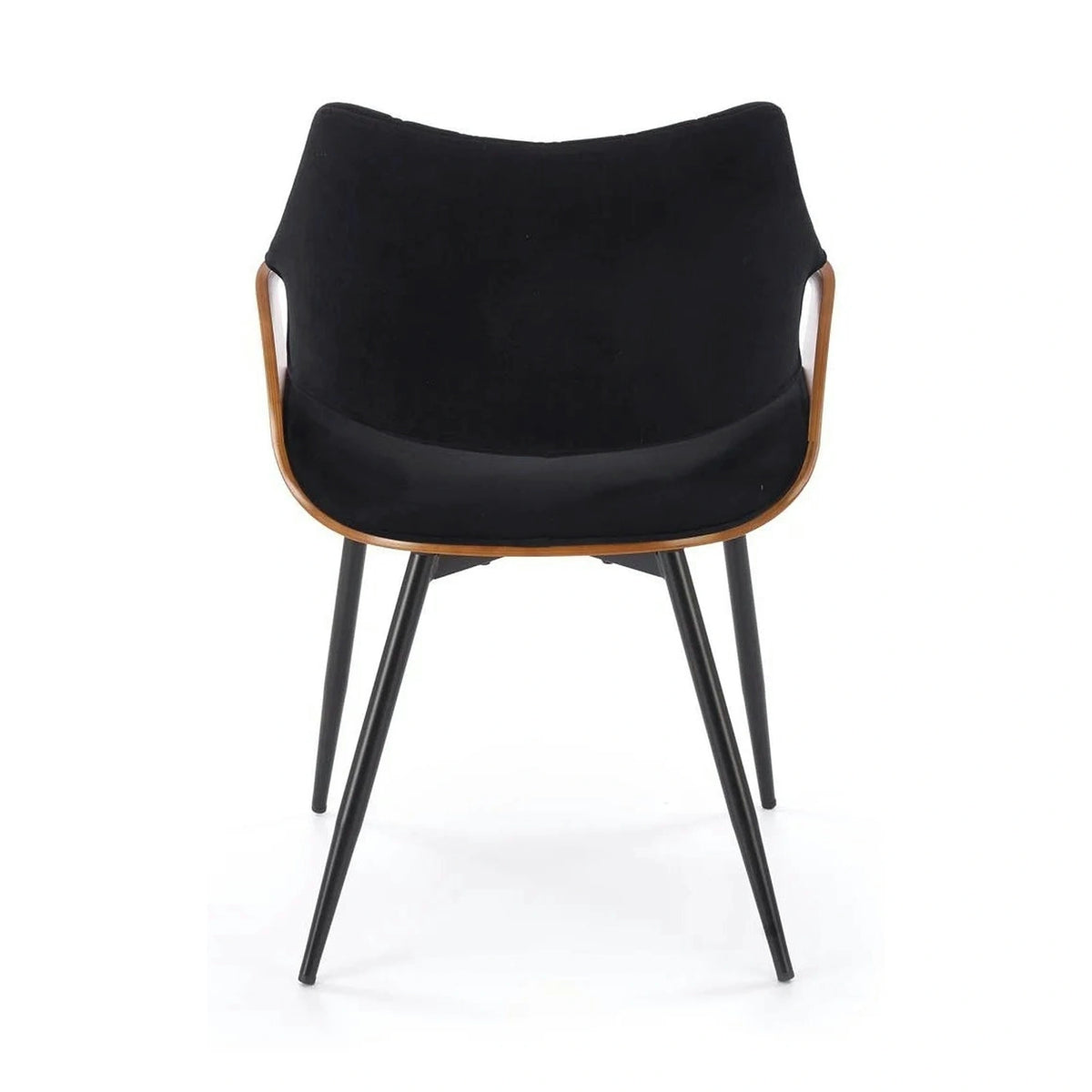 Scaun K586, negru - Bluvel 19, stofa catifelata/placaj indoit, 56x55x77 cm