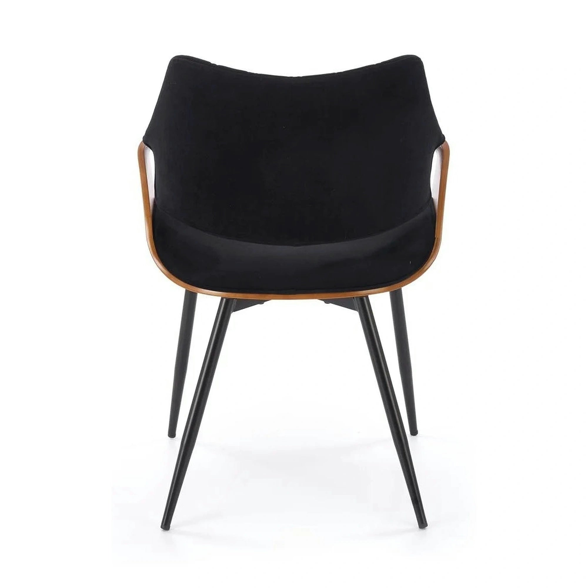 Scaun K586, negru - Bluvel 19, stofa catifelata/placaj indoit, 56x55x77 cm