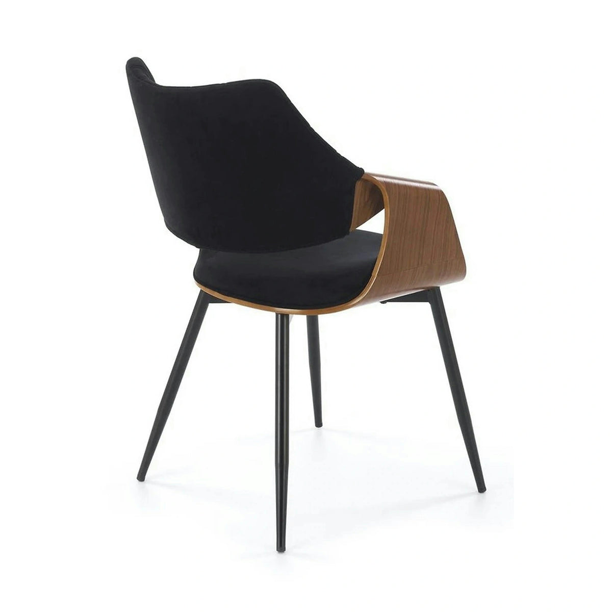 Scaun K586, negru - Bluvel 19, stofa catifelata/placaj indoit, 56x55x77 cm