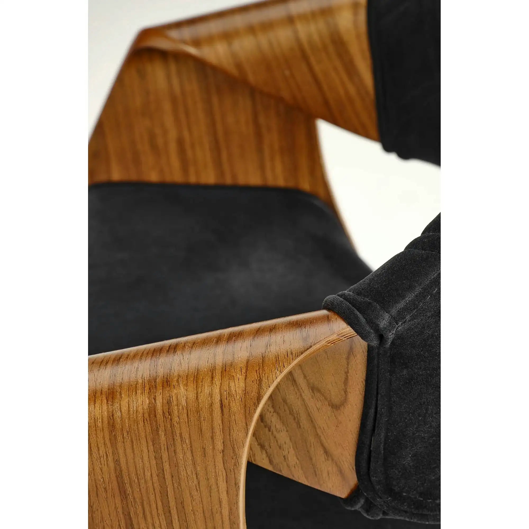 Scaun K586, negru - Bluvel 19, stofa catifelata/placaj indoit, 56x55x77 cm