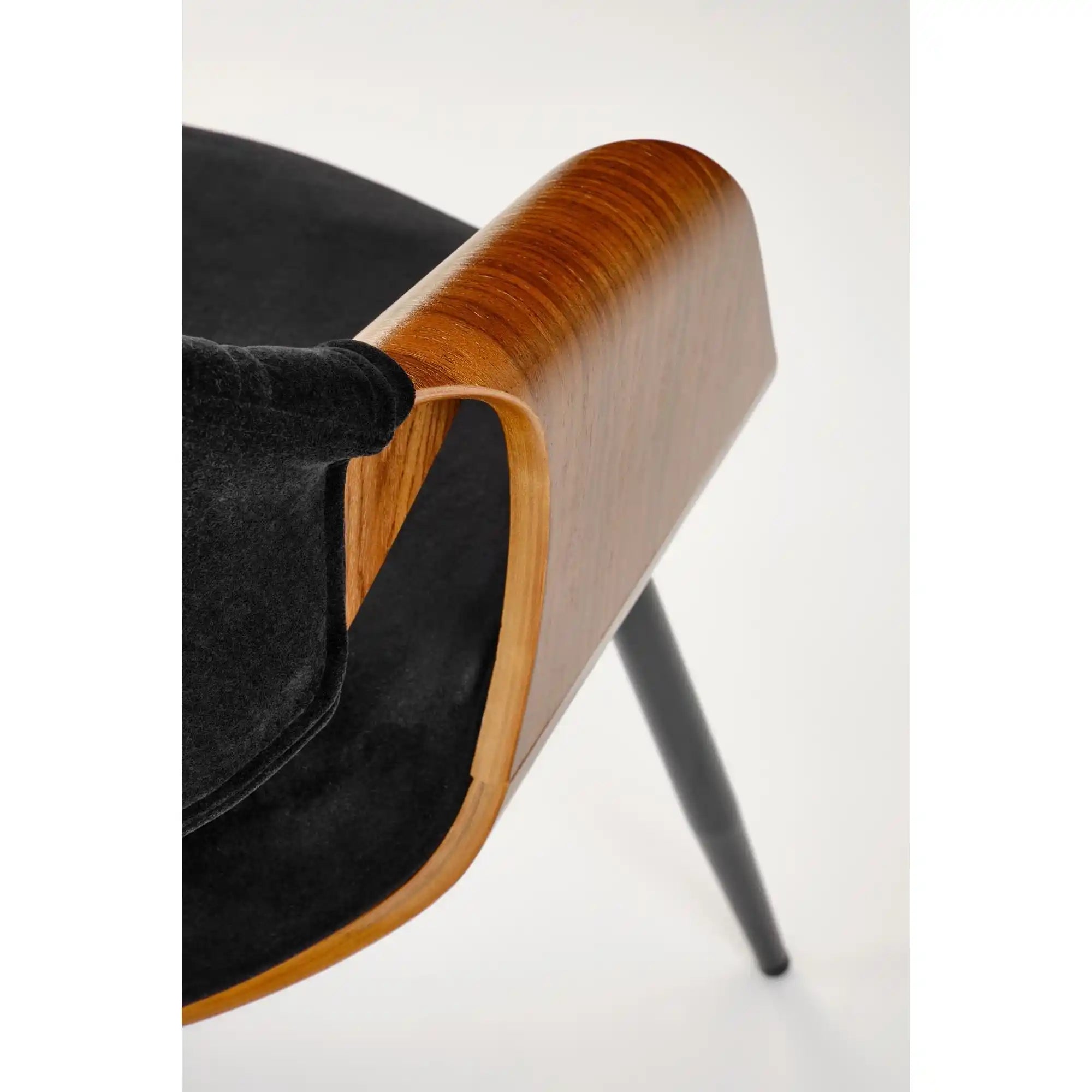 Scaun K586, negru - Bluvel 19, stofa catifelata/placaj indoit, 56x55x77 cm