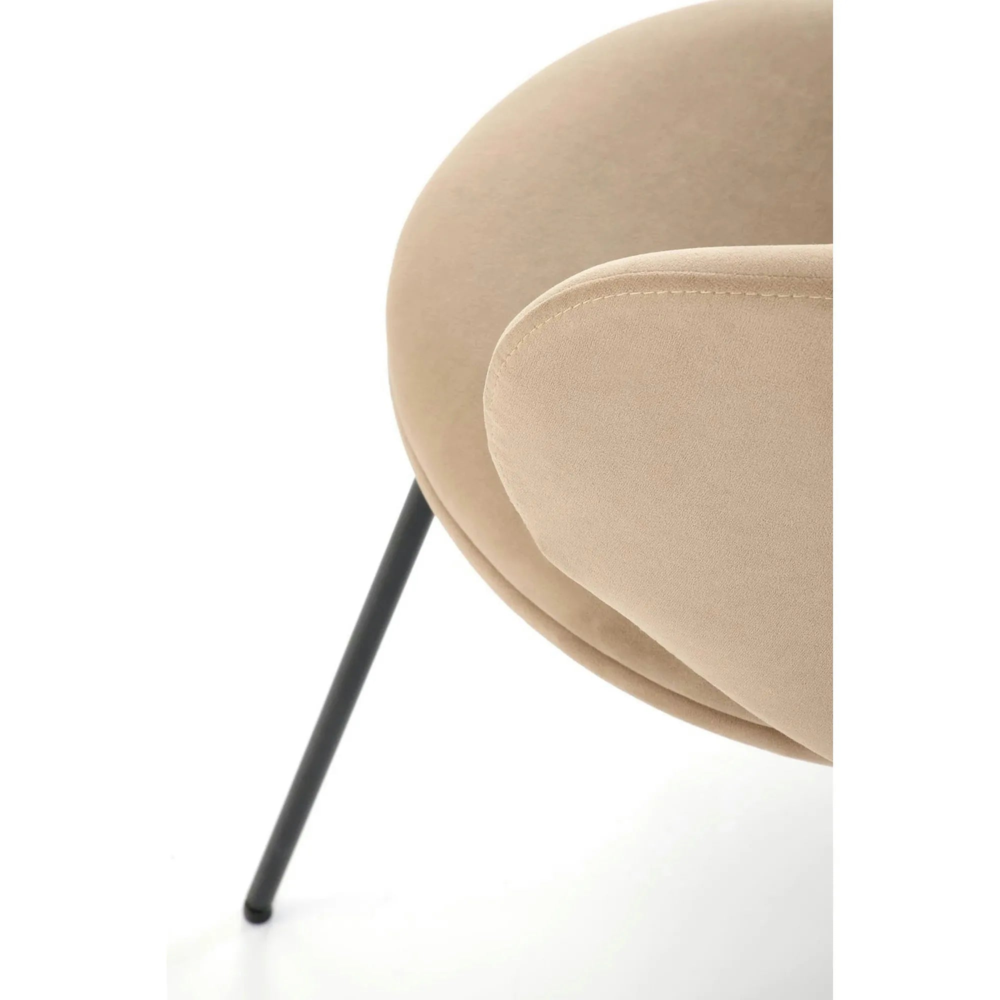 Scaun K587, bej - Mavel 38, stofa catifelata/otel, 60x58x77 cm