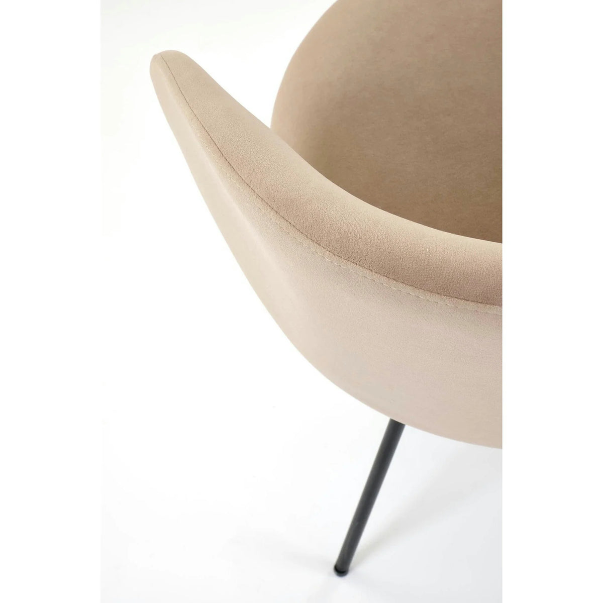 Scaun K587, bej - Mavel 38, stofa catifelata/otel, 60x58x77 cm