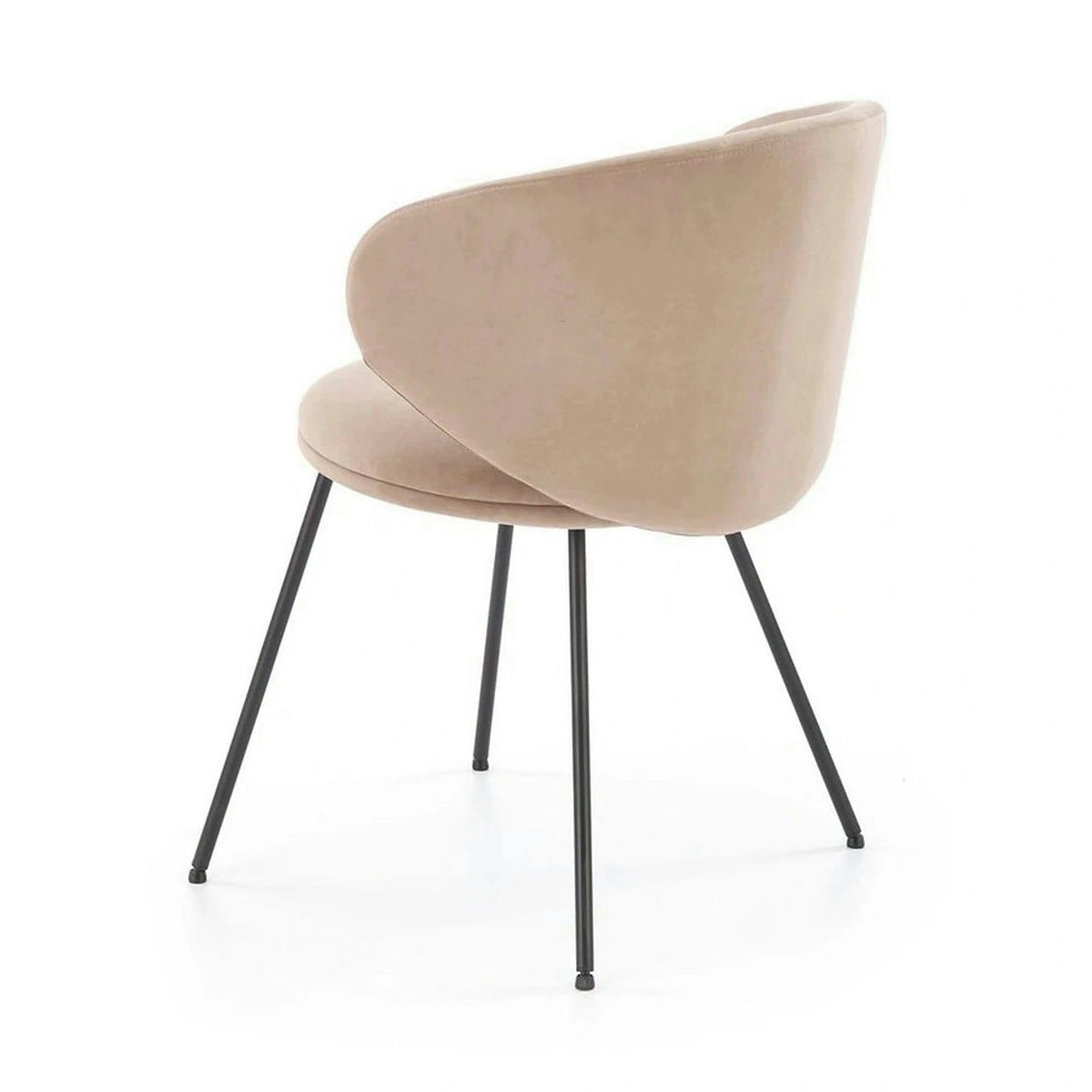Scaun K587, bej - Mavel 38, stofa catifelata/otel, 60x58x77 cm