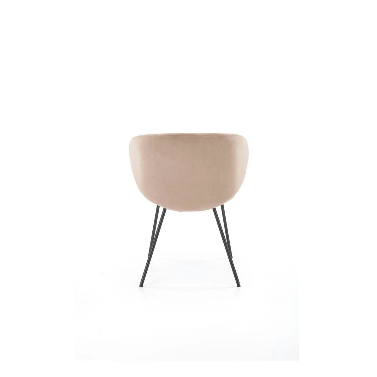 Scaun K587, bej - Mavel 38, stofa catifelata/otel, 60x58x77 cm