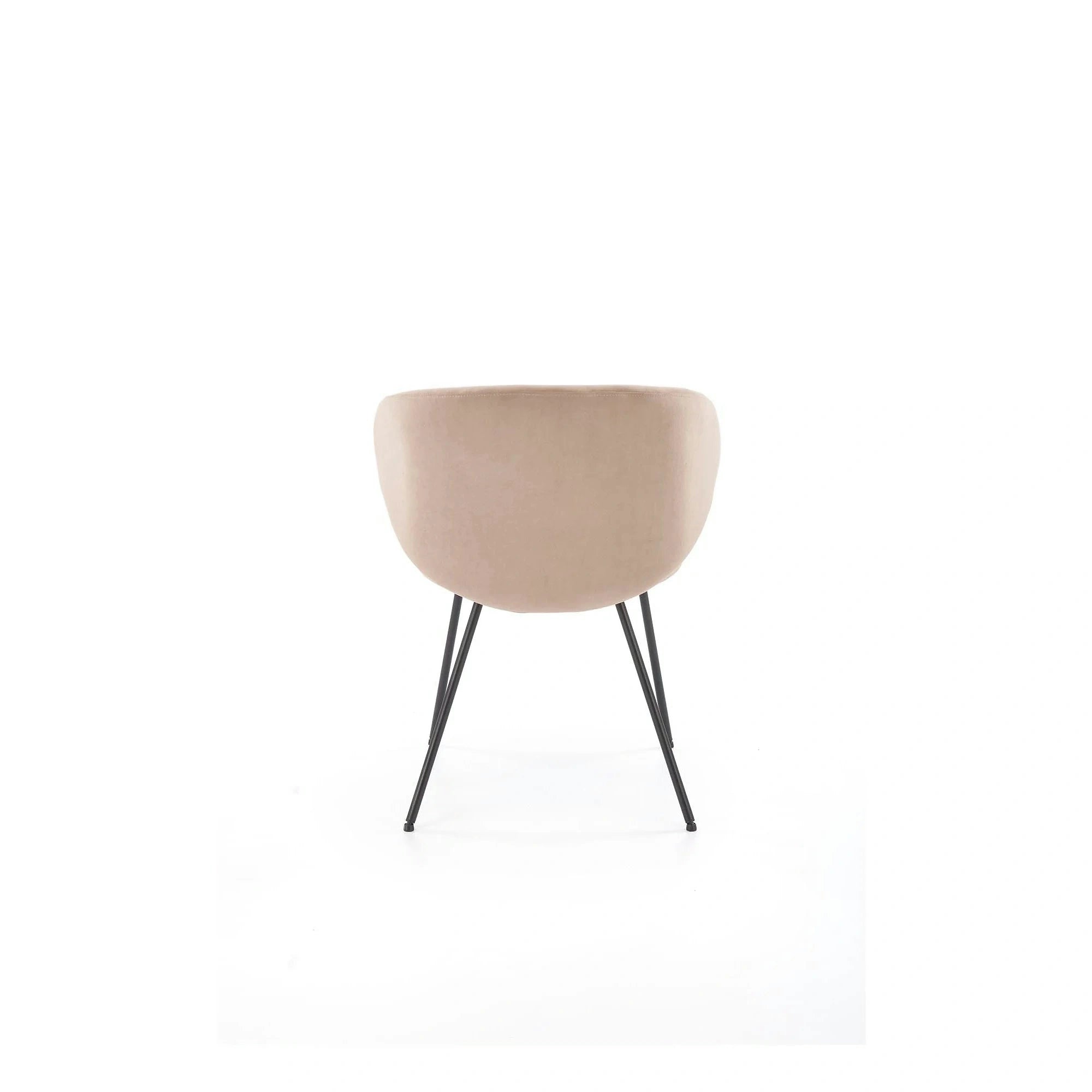 Scaun K587, bej - Mavel 38, stofa catifelata/otel, 60x58x77 cm