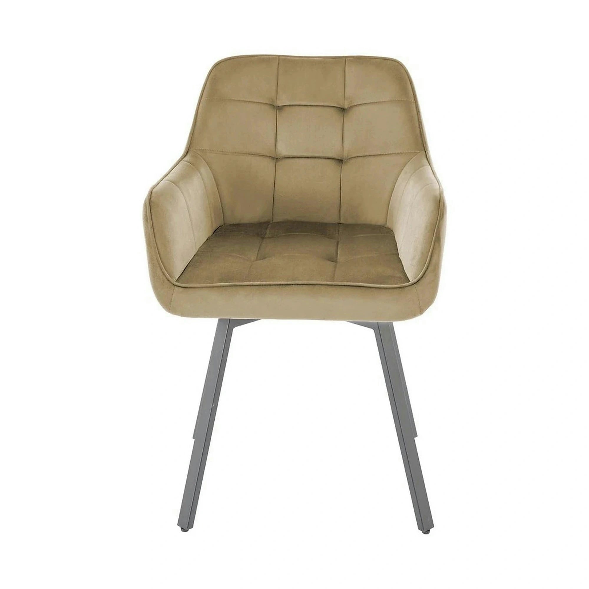 Scaun K588, bej - HLR 07, stofa catifelata/otel, 55x60x89 cm