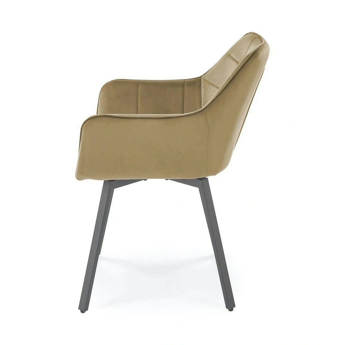 Scaun K588, bej - HLR 07, stofa catifelata/otel, 55x60x89 cm