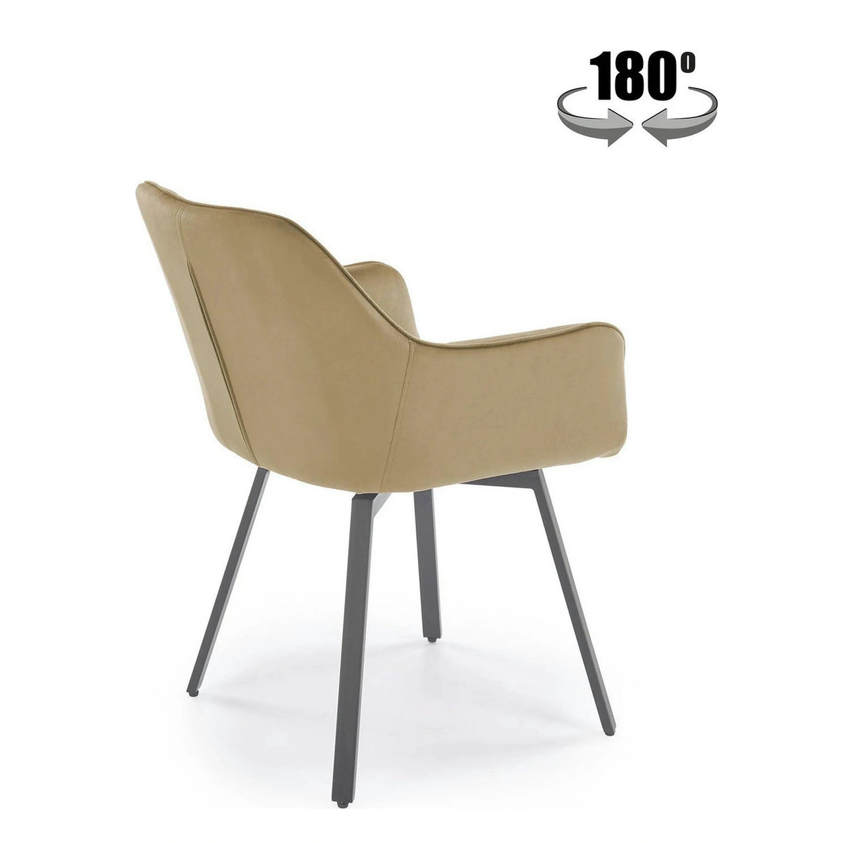 Scaun K588, bej - HLR 07, stofa catifelata/otel, 55x60x89 cm