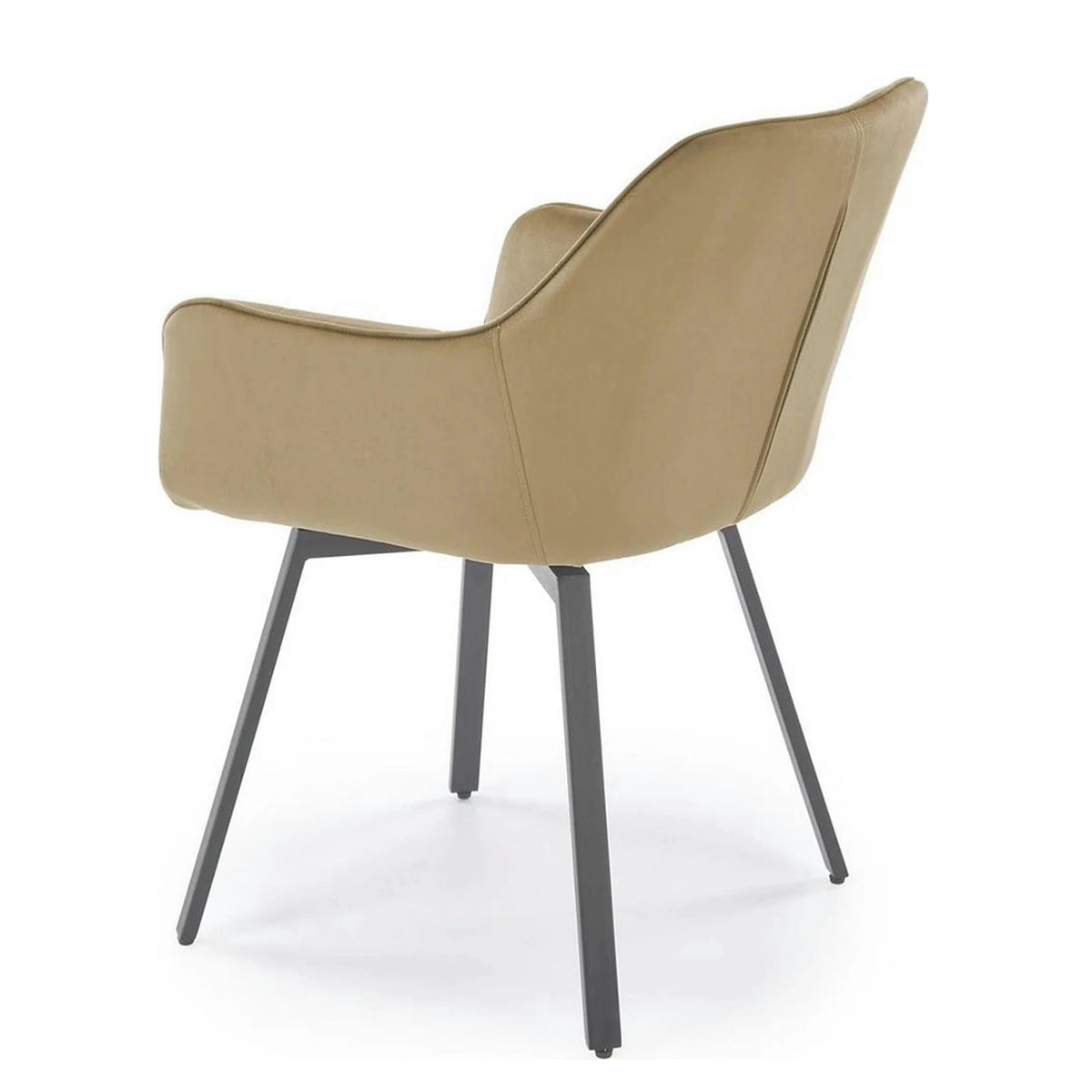 Scaun K588, bej - HLR 07, stofa catifelata/otel, 55x60x89 cm