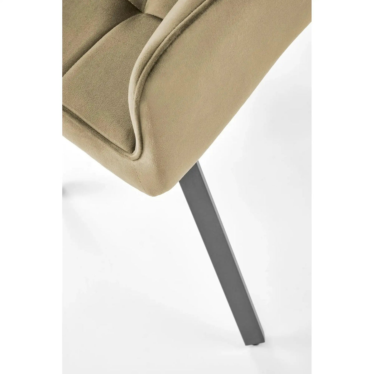 Scaun K588, bej - HLR 07, stofa catifelata/otel, 55x60x89 cm