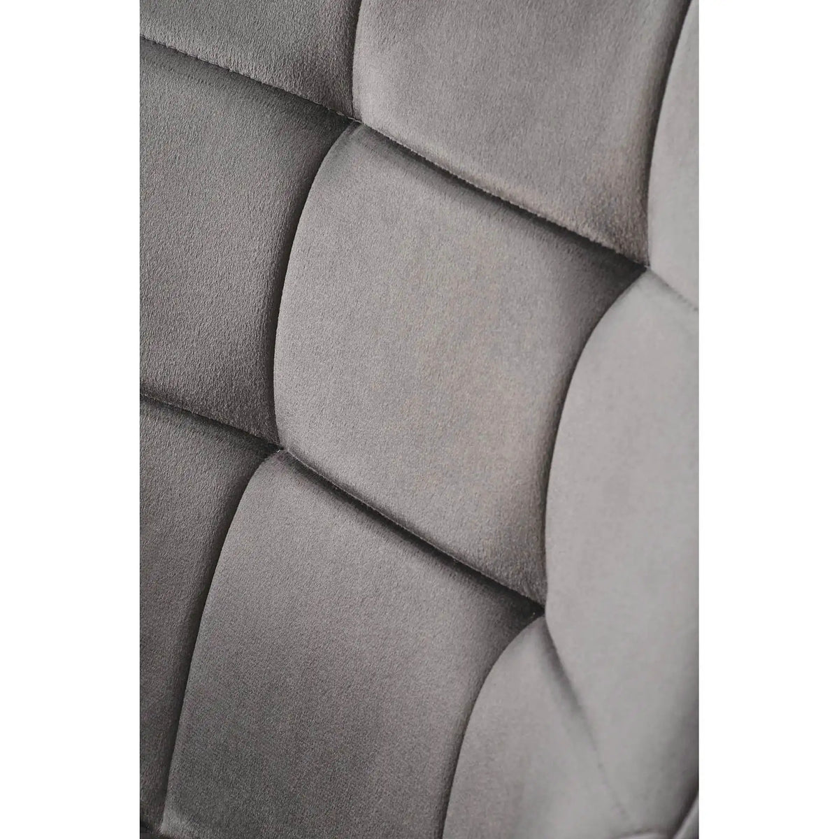 Scaun K588, gri - HLR 21, stofa catifelata/otel, 55x60x89 cm