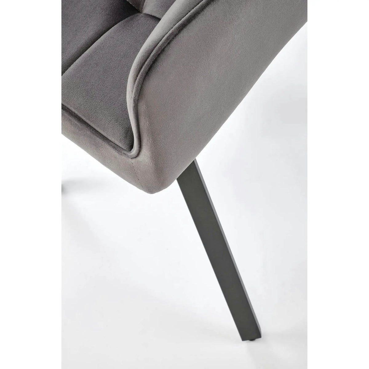 Scaun K588, gri - HLR 21, stofa catifelata/otel, 55x60x89 cm
