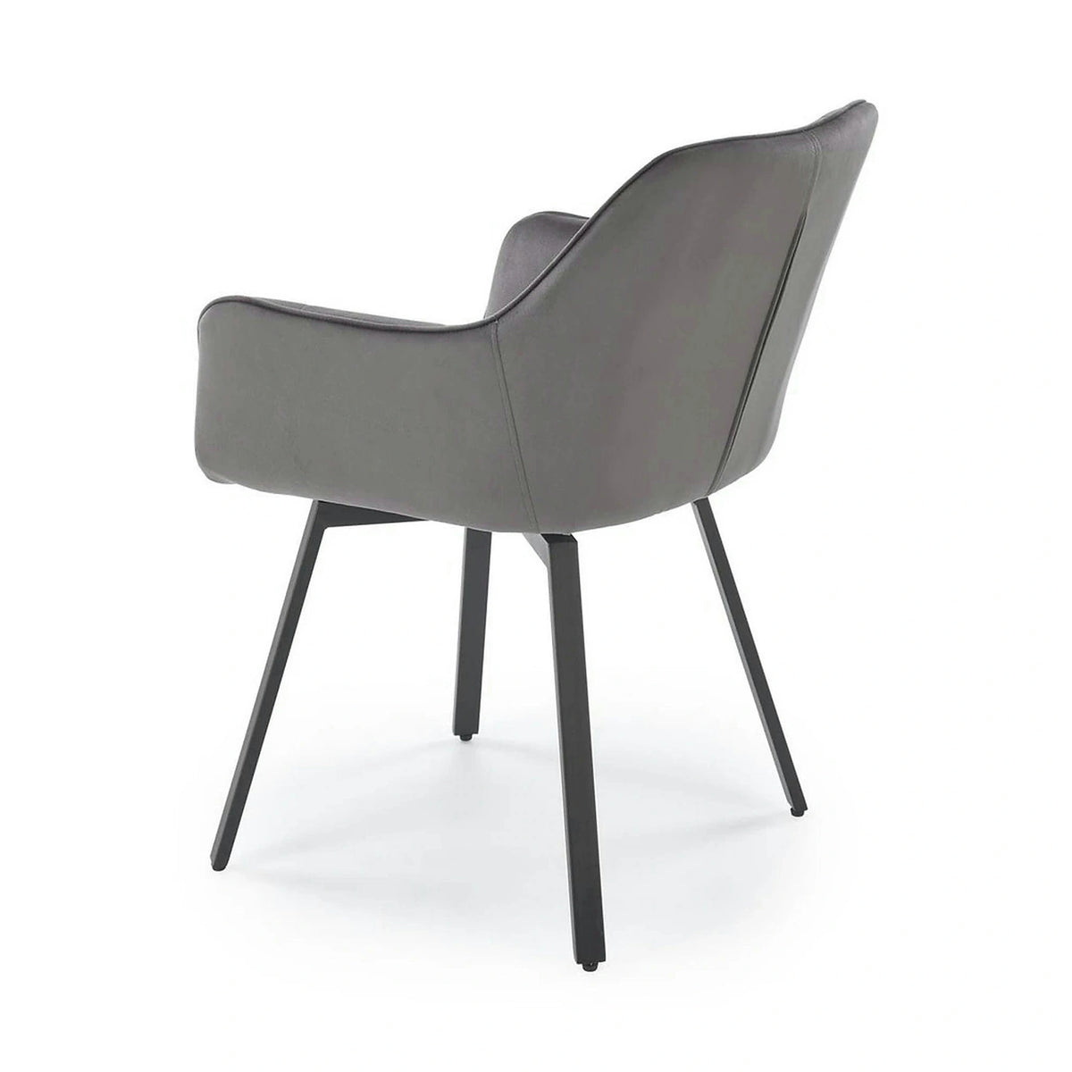 Scaun K588, gri - HLR 21, stofa catifelata/otel, 55x60x89 cm