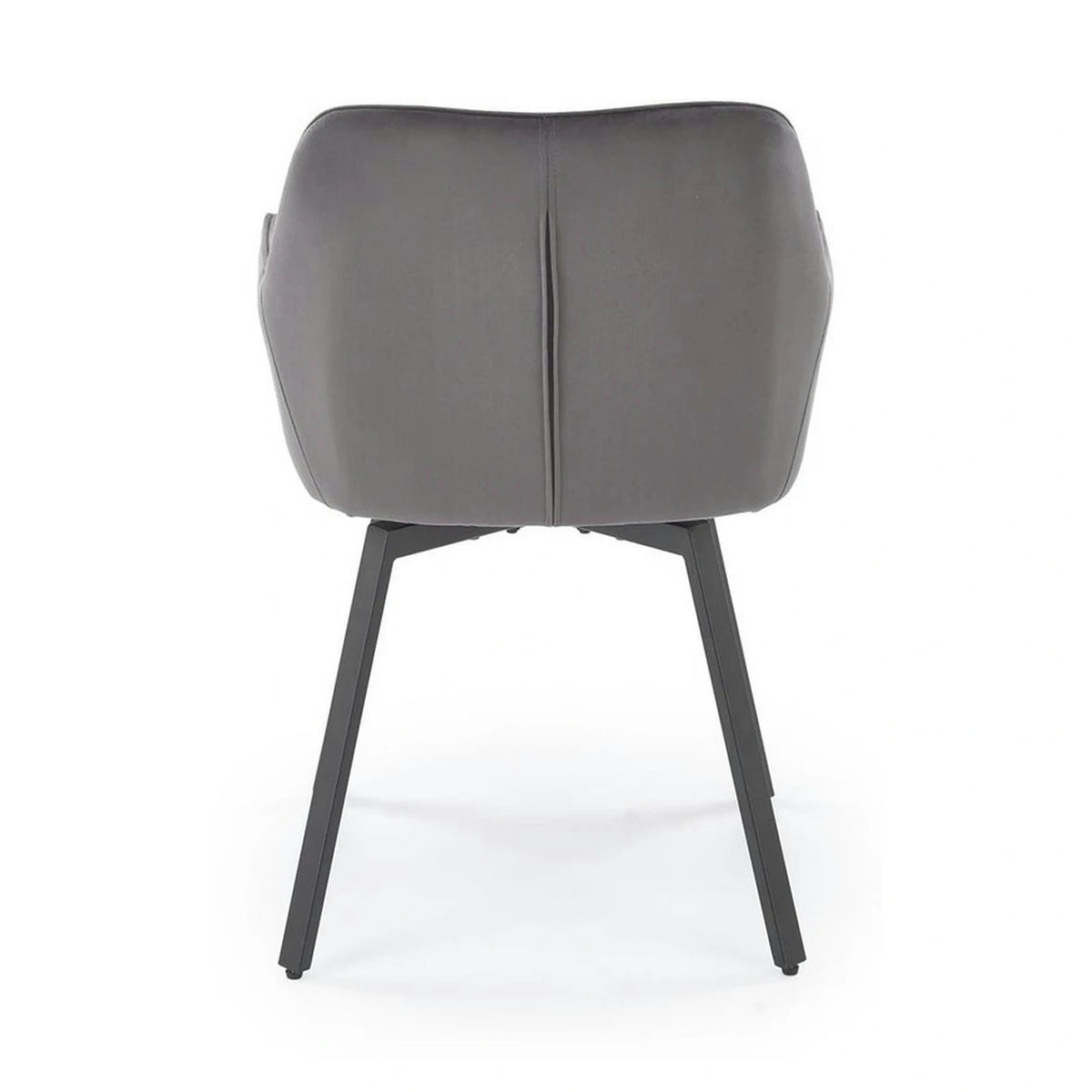 Scaun K588, gri - HLR 21, stofa catifelata/otel, 55x60x89 cm