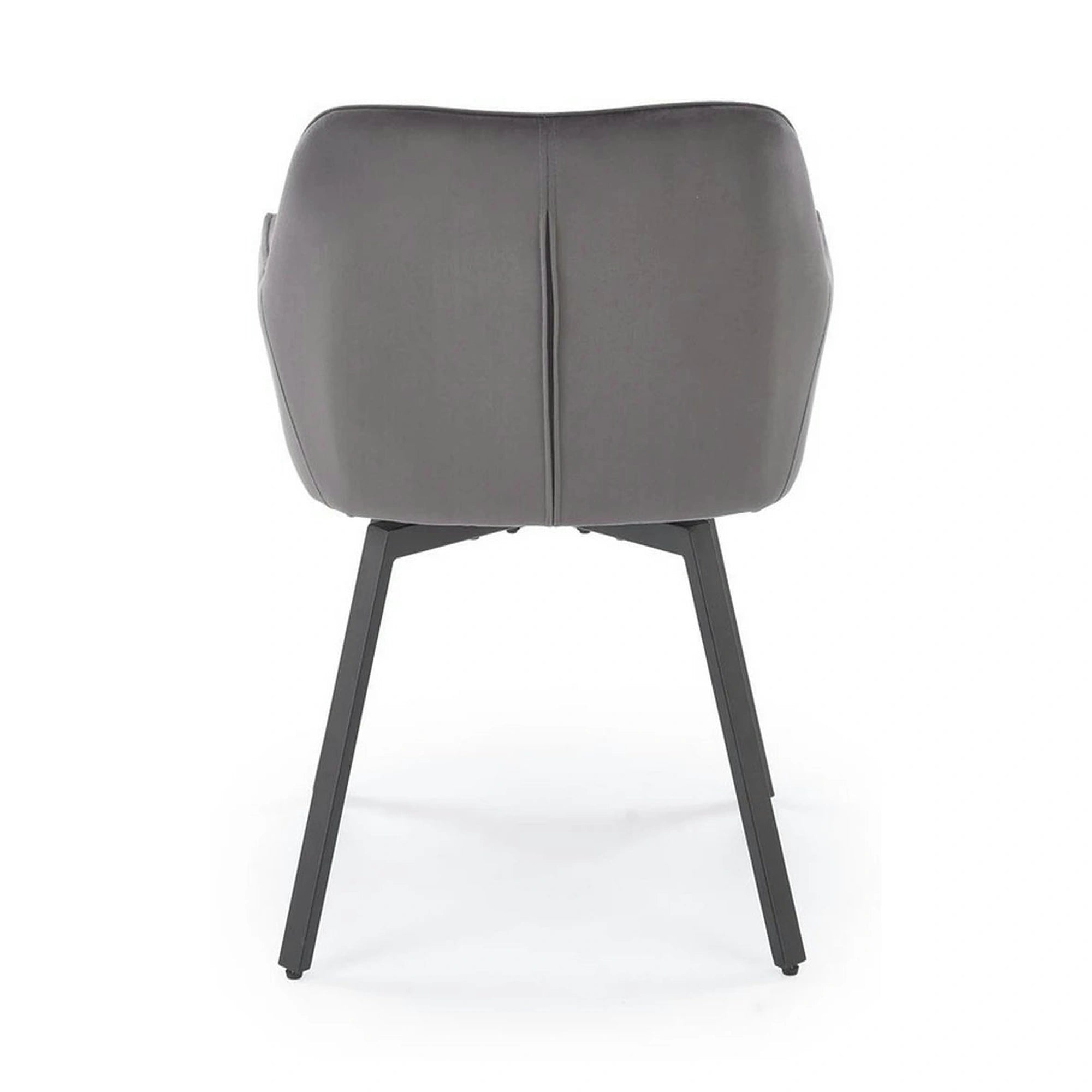 Scaun K588, gri - HLR 21, stofa catifelata/otel, 55x60x89 cm