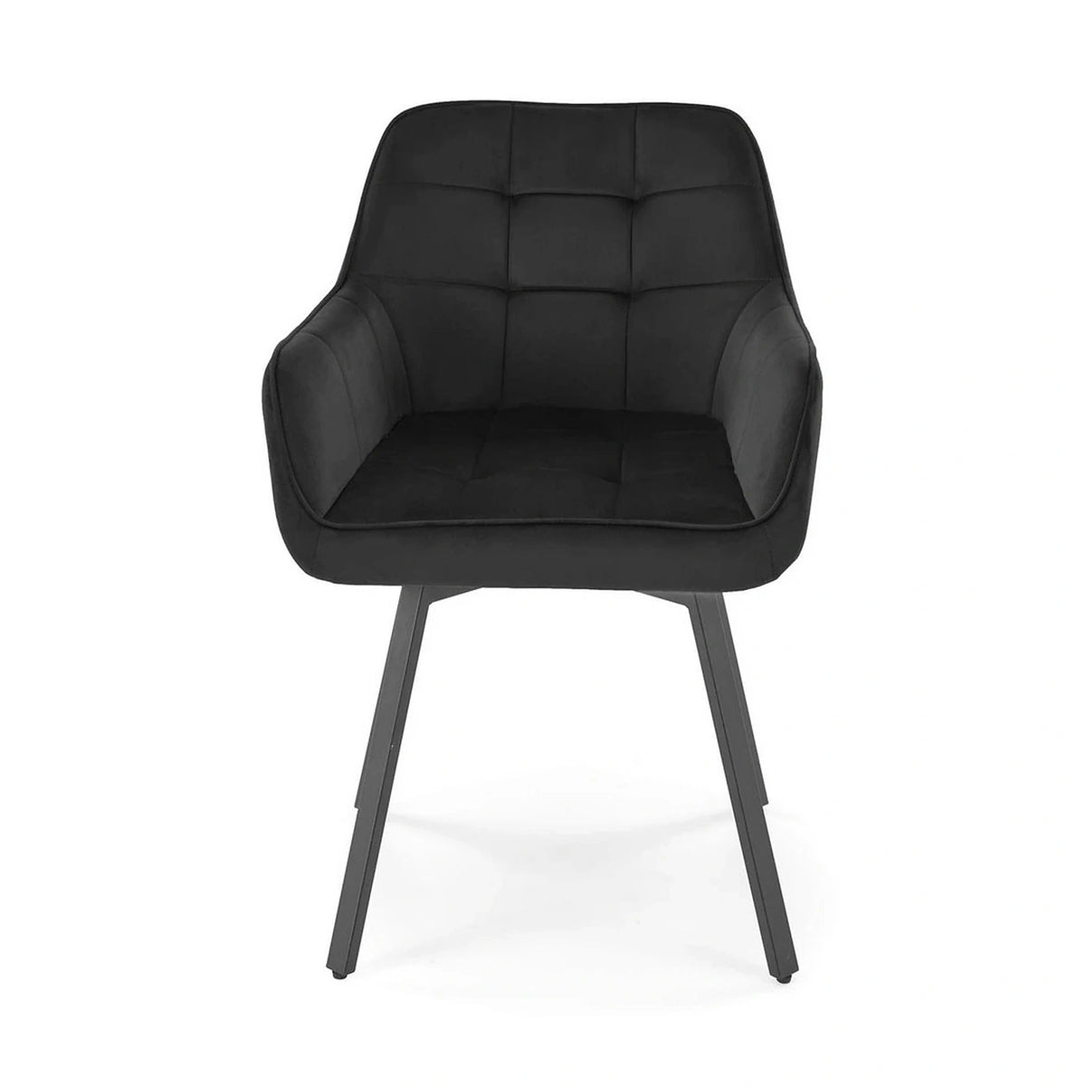 Scaun K588, negru - HLR 66, stofa catifelata/otel, 55x60x89 cm