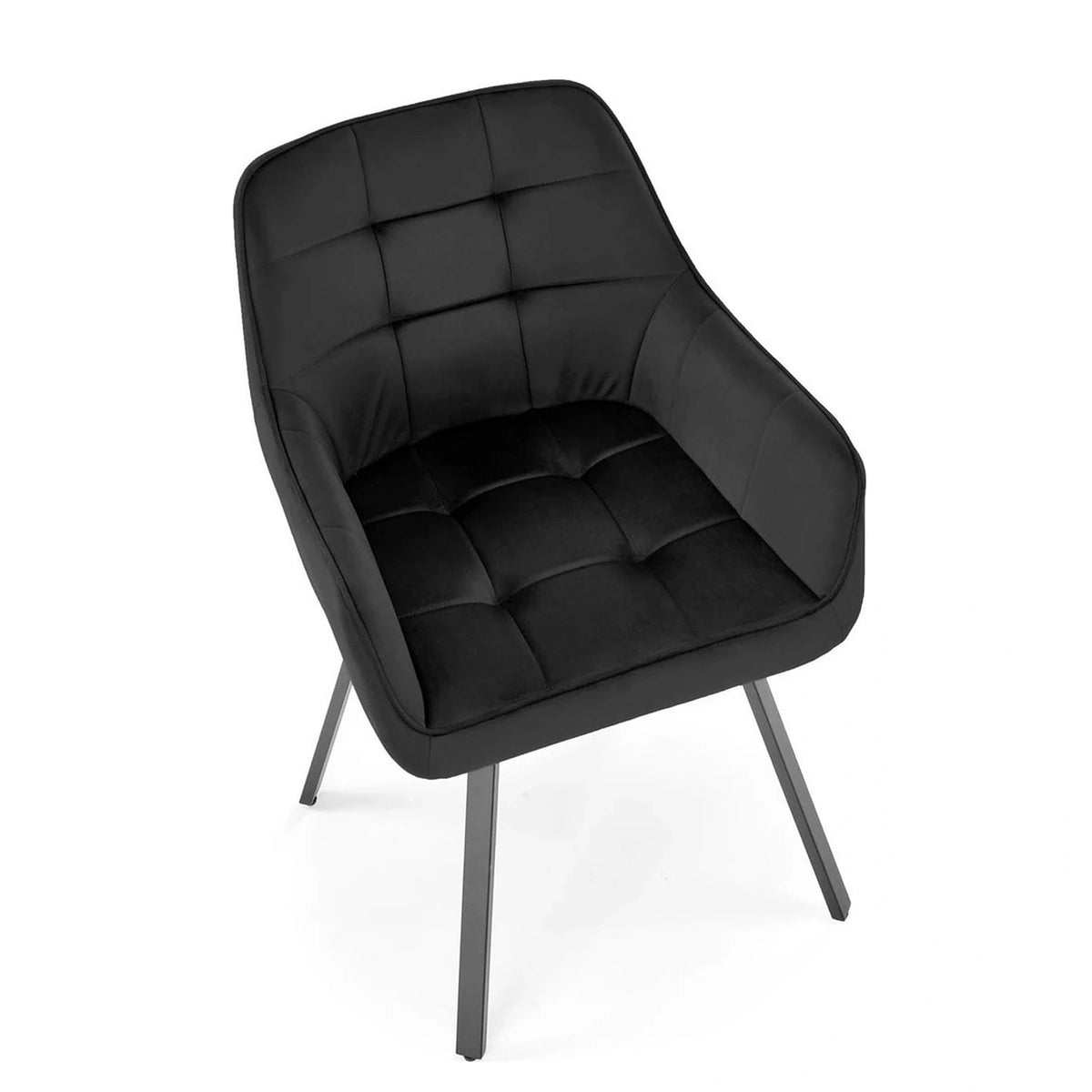 Scaun K588, negru - HLR 66, stofa catifelata/otel, 55x60x89 cm