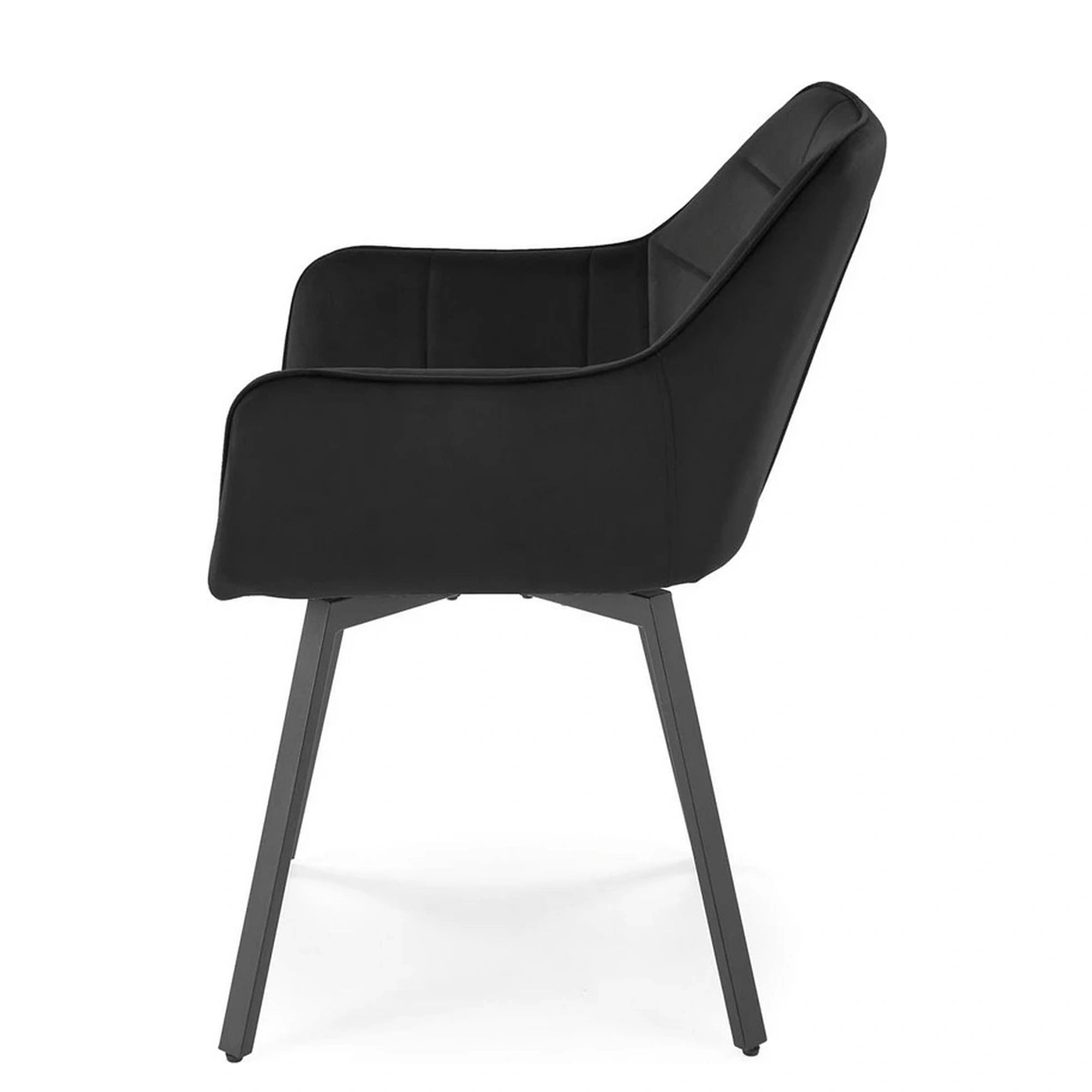 Scaun K588, negru - HLR 66, stofa catifelata/otel, 55x60x89 cm