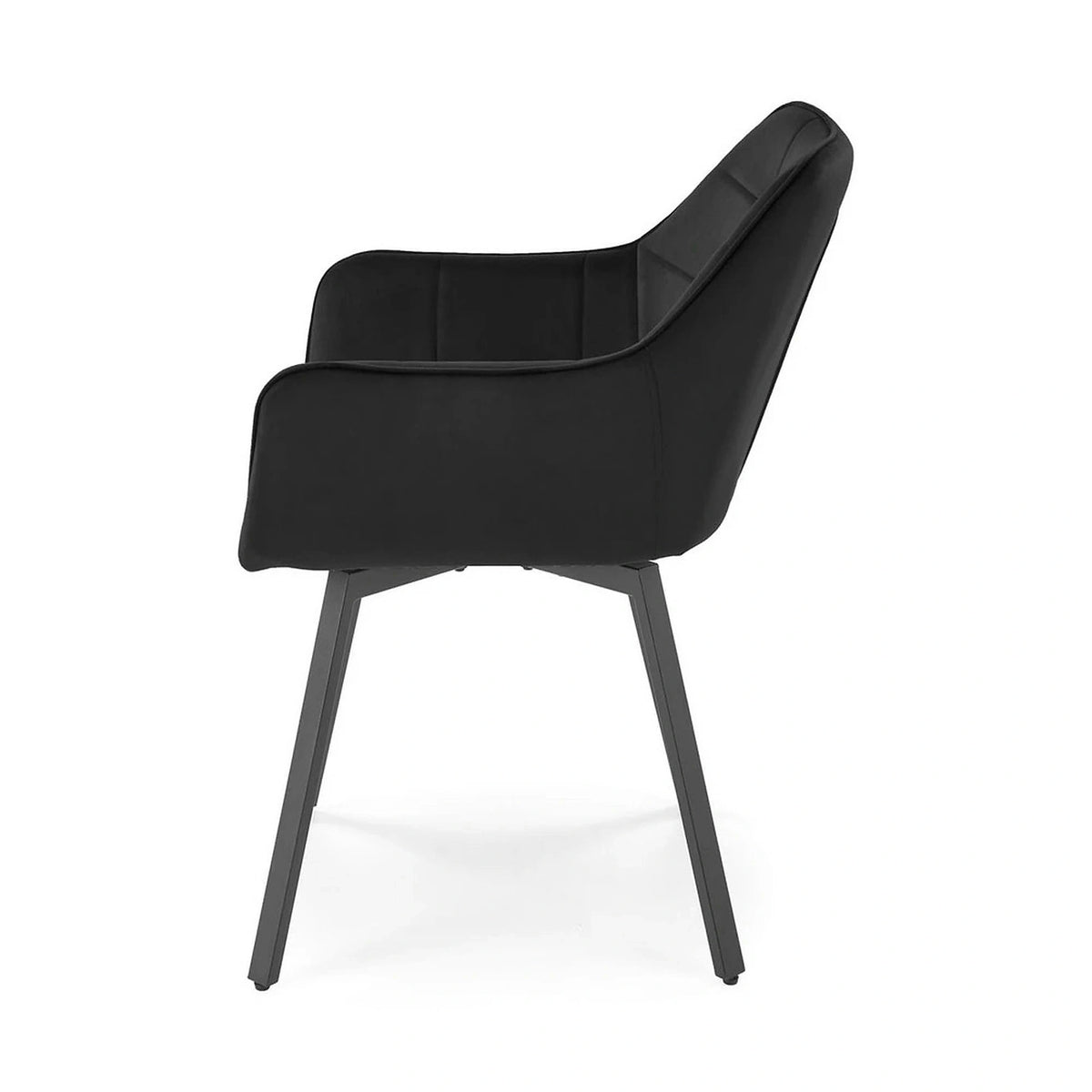 Scaun K588, negru - HLR 66, stofa catifelata/otel, 55x60x89 cm