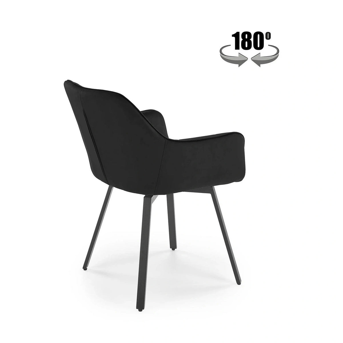 Scaun K588, negru - HLR 66, stofa catifelata/otel, 55x60x89 cm