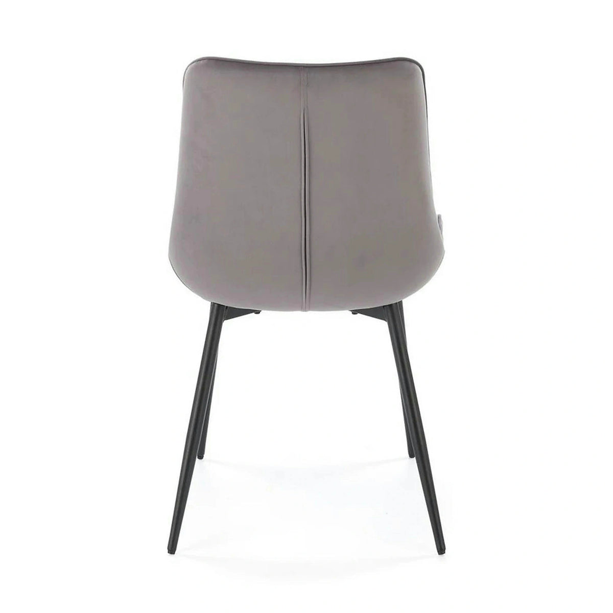 Scaun K589, gri - Bluvel 14, stofa catifelata/otel, 50x63x87 cm