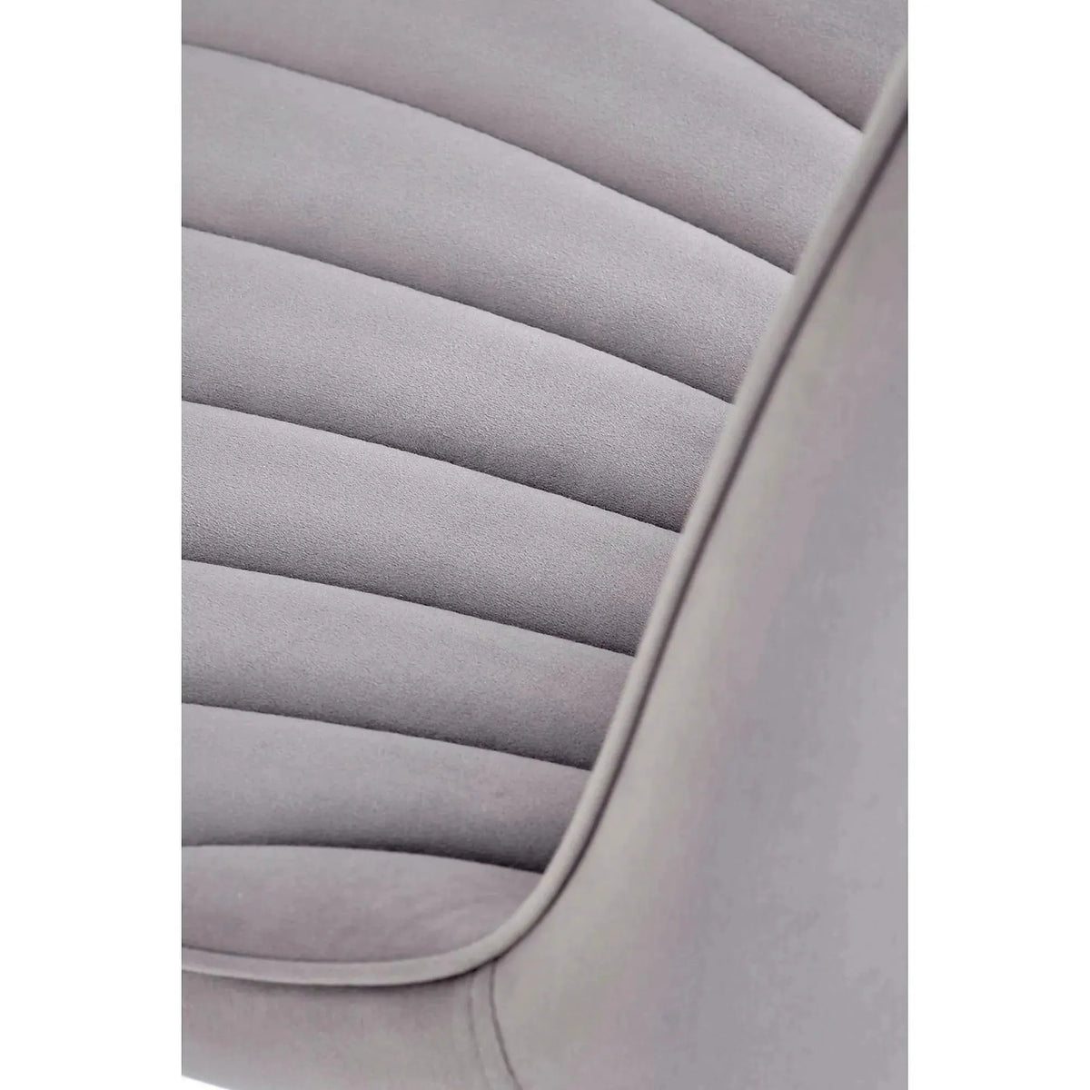 Scaun K589, gri - Bluvel 14, stofa catifelata/otel, 50x63x87 cm