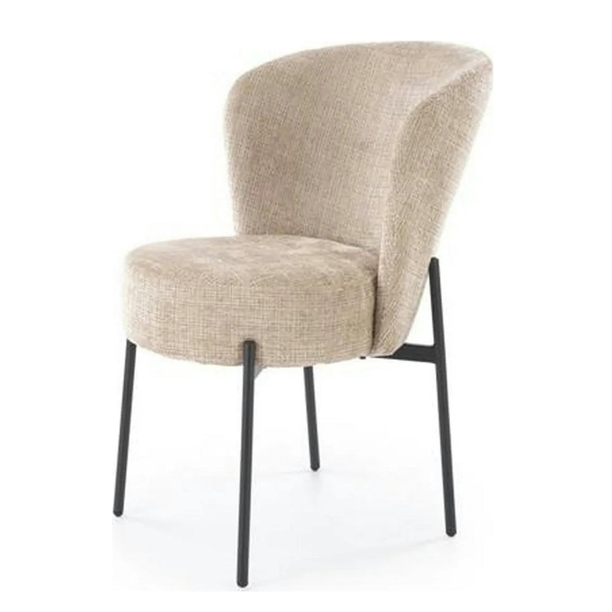 Scaun K590, bej - Cremona 14, stofa catifelata/otel, 55x66x80 cm