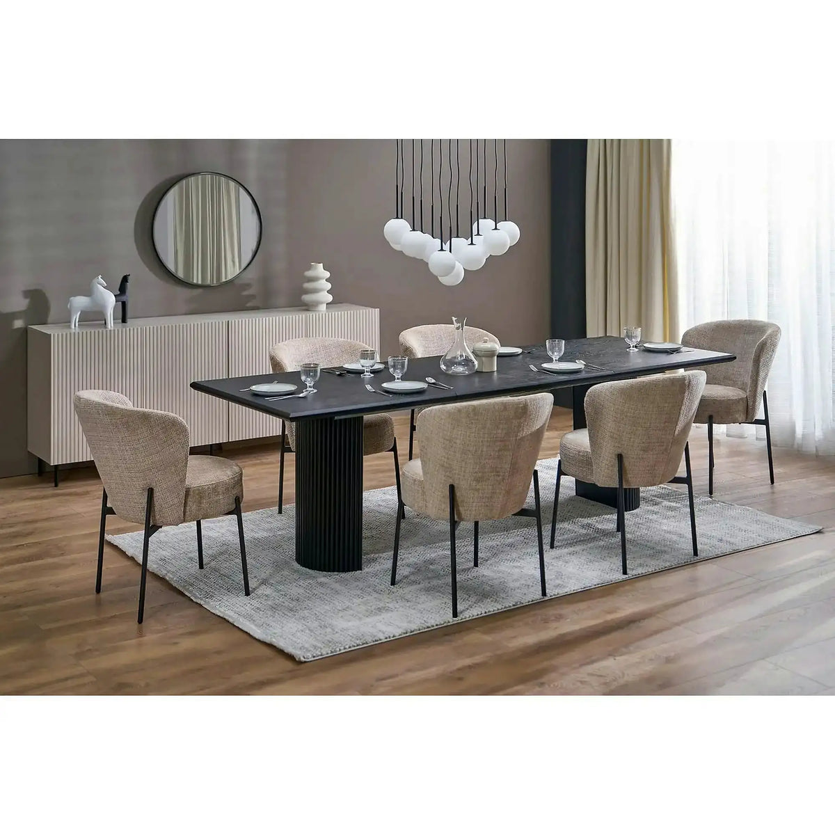 Scaun K590, bej - Cremona 14, stofa catifelata/otel, 55x66x80 cm