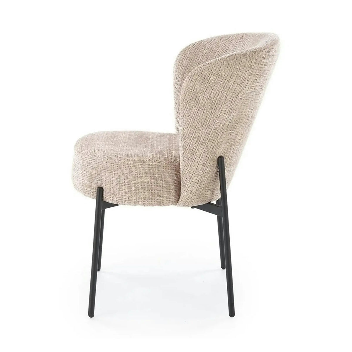 Scaun K590, bej - Cremona 14, stofa catifelata/otel, 55x66x80 cm