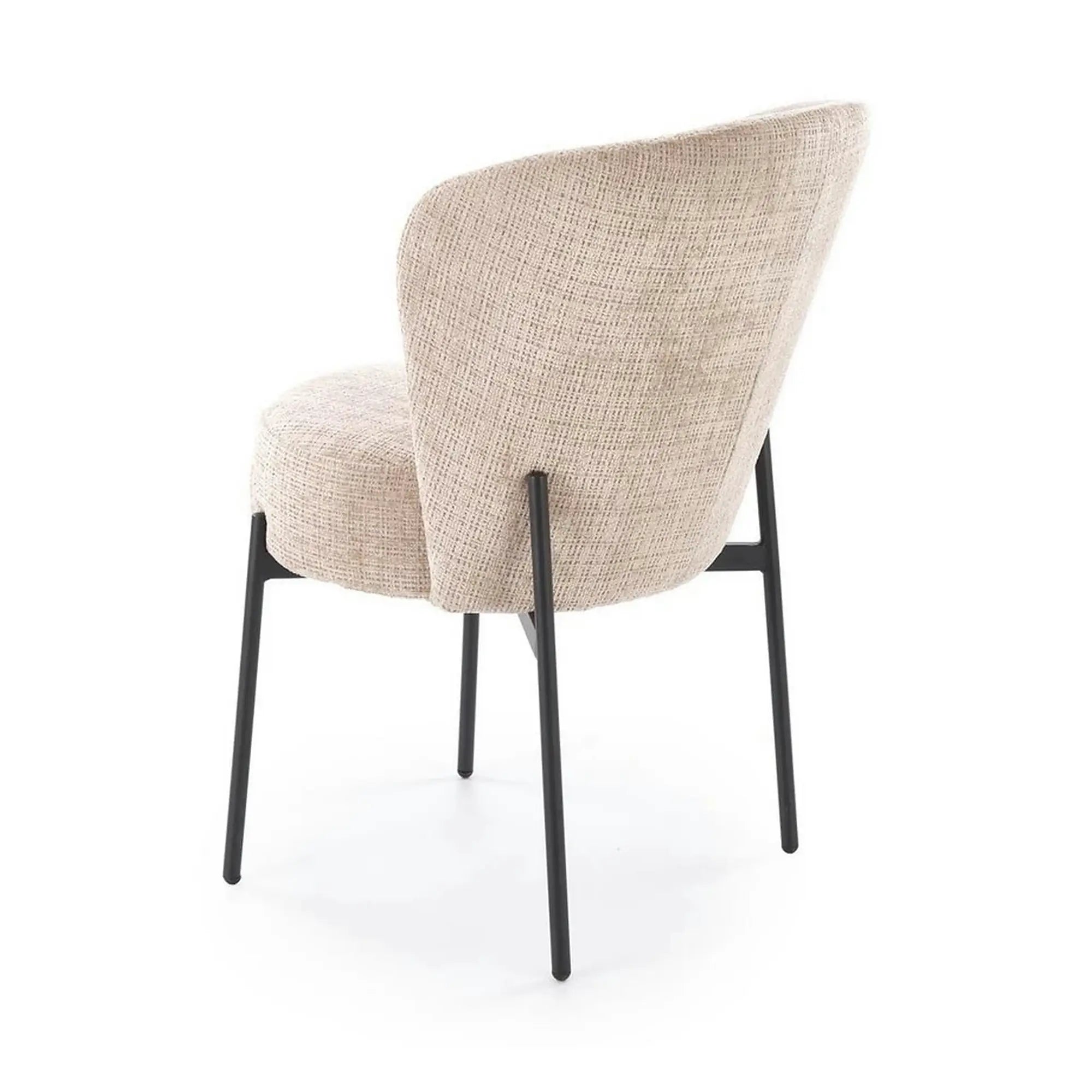 Scaun K590, bej - Cremona 14, stofa catifelata/otel, 55x66x80 cm