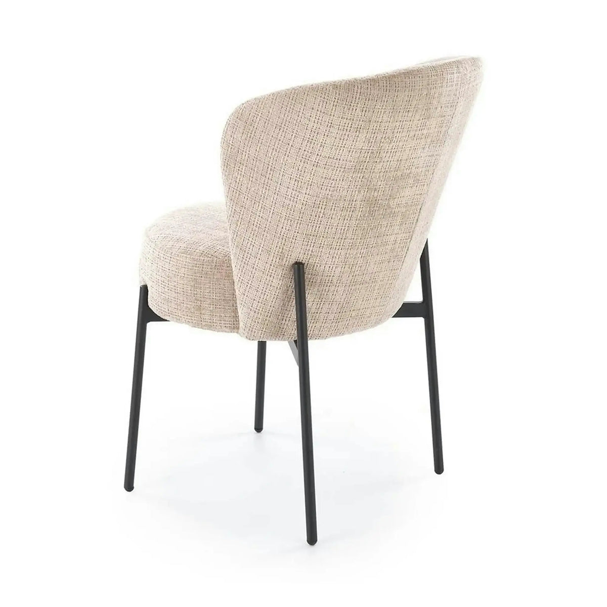Scaun K590, bej - Cremona 14, stofa catifelata/otel, 55x66x80 cm