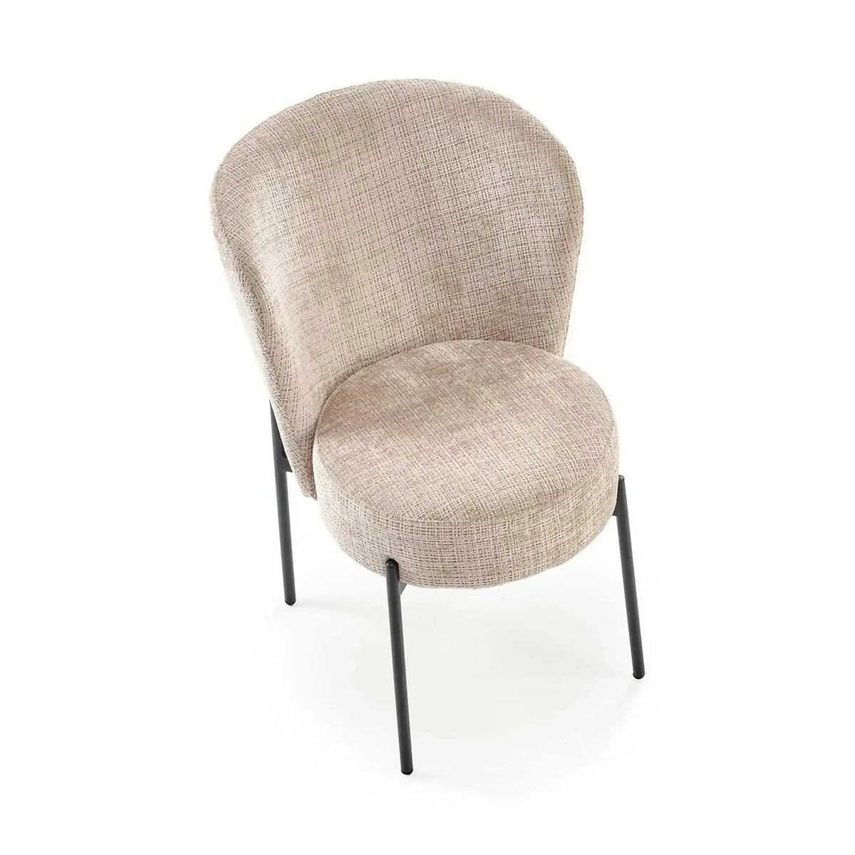 Scaun K590, bej - Cremona 14, stofa catifelata/otel, 55x66x80 cm
