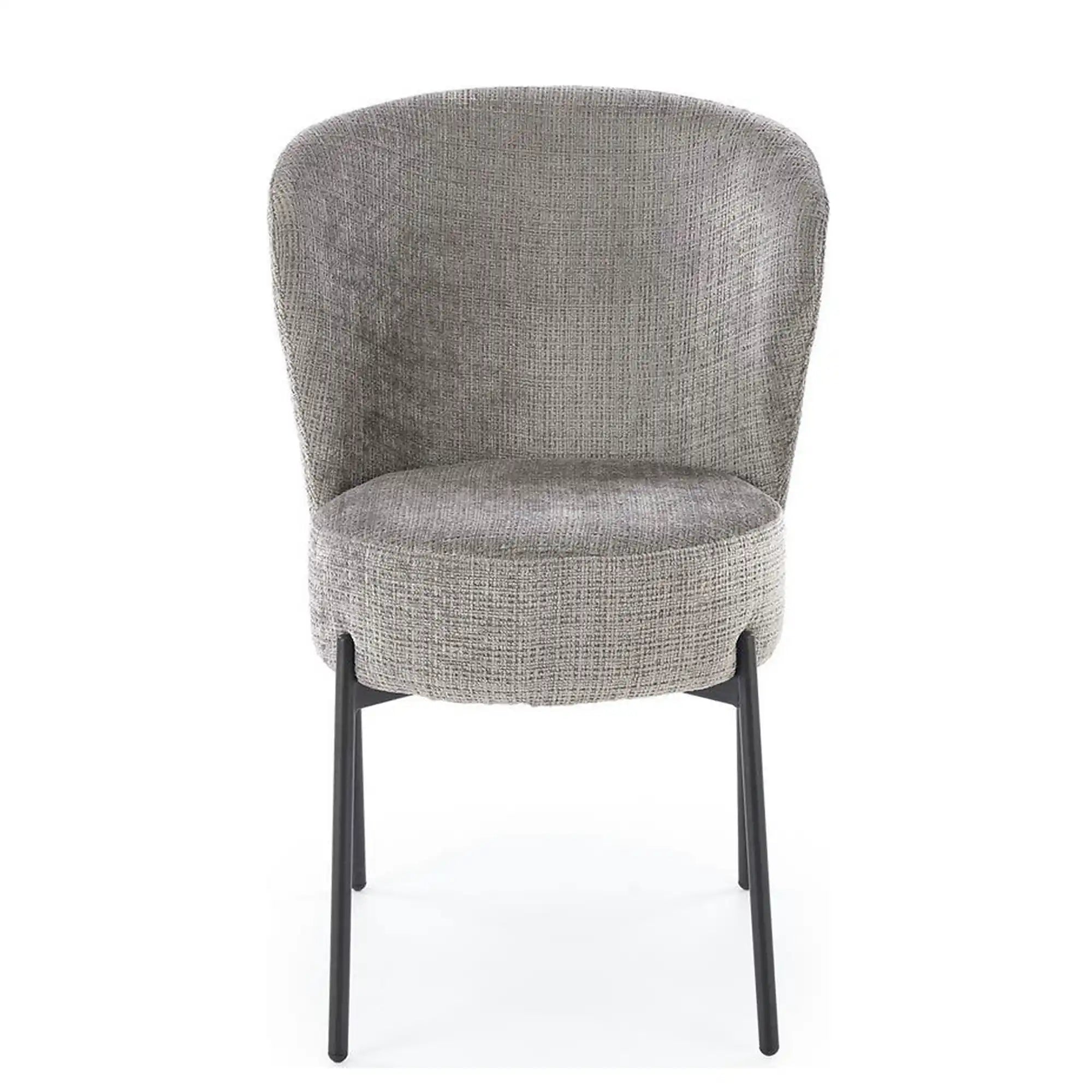 Scaun K590, gri - Cremona 96, stofa catifelata/otel, 55x66x80 cm