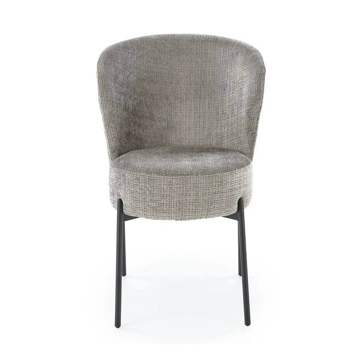 Scaun K590, gri - Cremona 96, stofa catifelata/otel, 55x66x80 cm