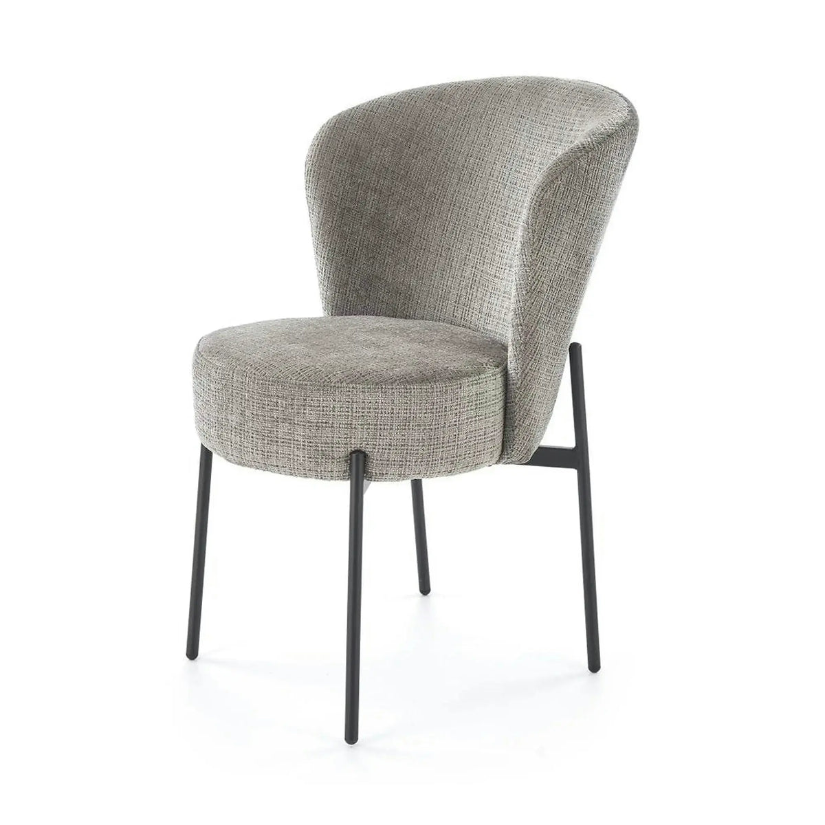 Scaun K590, gri - Cremona 96, stofa catifelata/otel, 55x66x80 cm