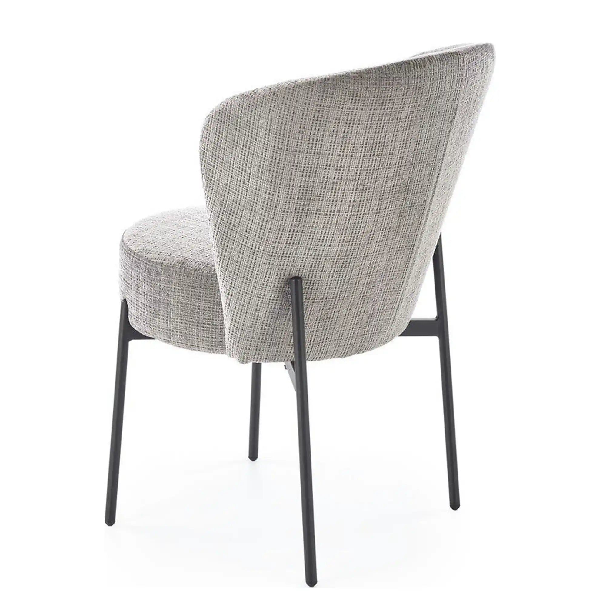 Scaun K590, gri - Cremona 96, stofa catifelata/otel, 55x66x80 cm