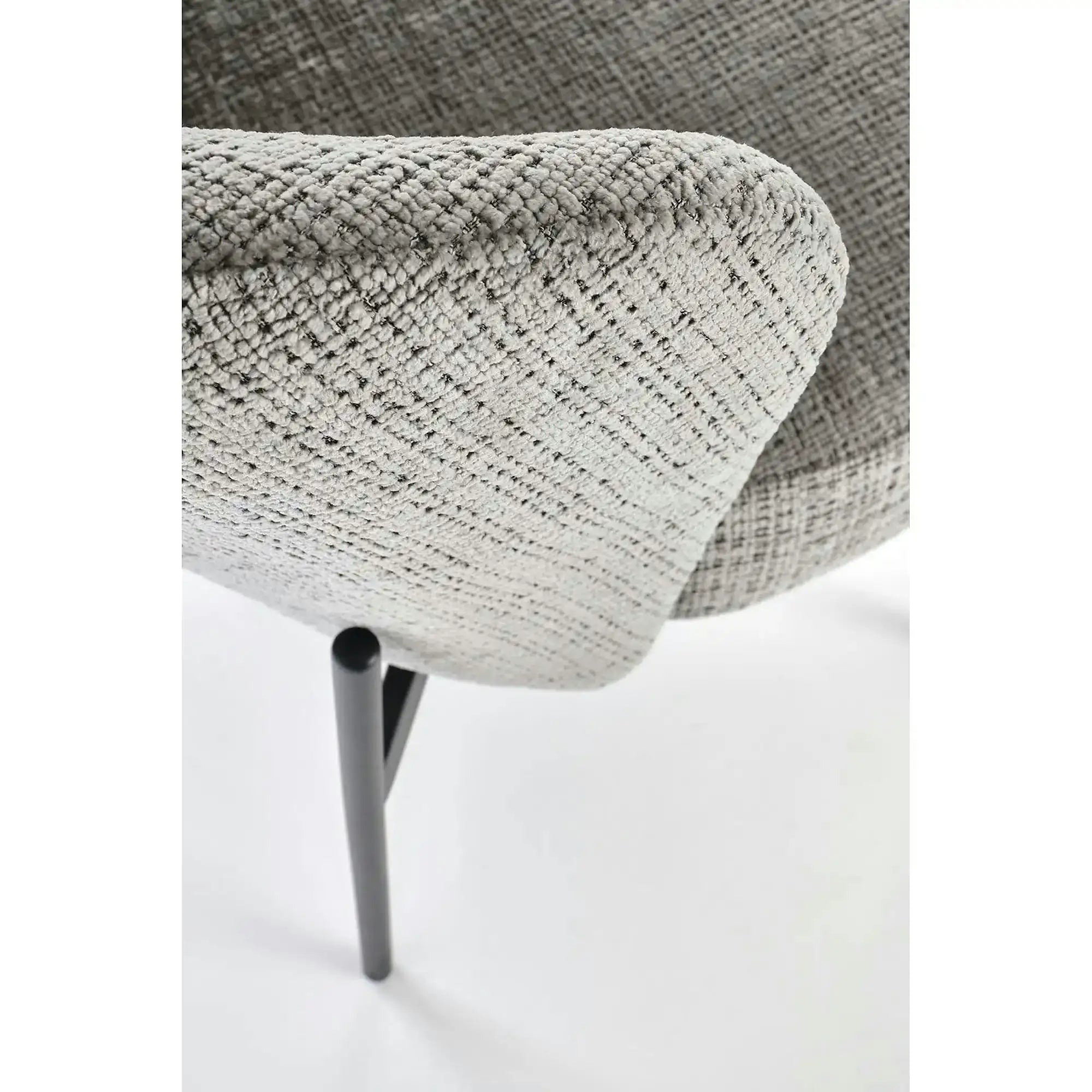 Scaun K590, gri - Cremona 96, stofa catifelata/otel, 55x66x80 cm