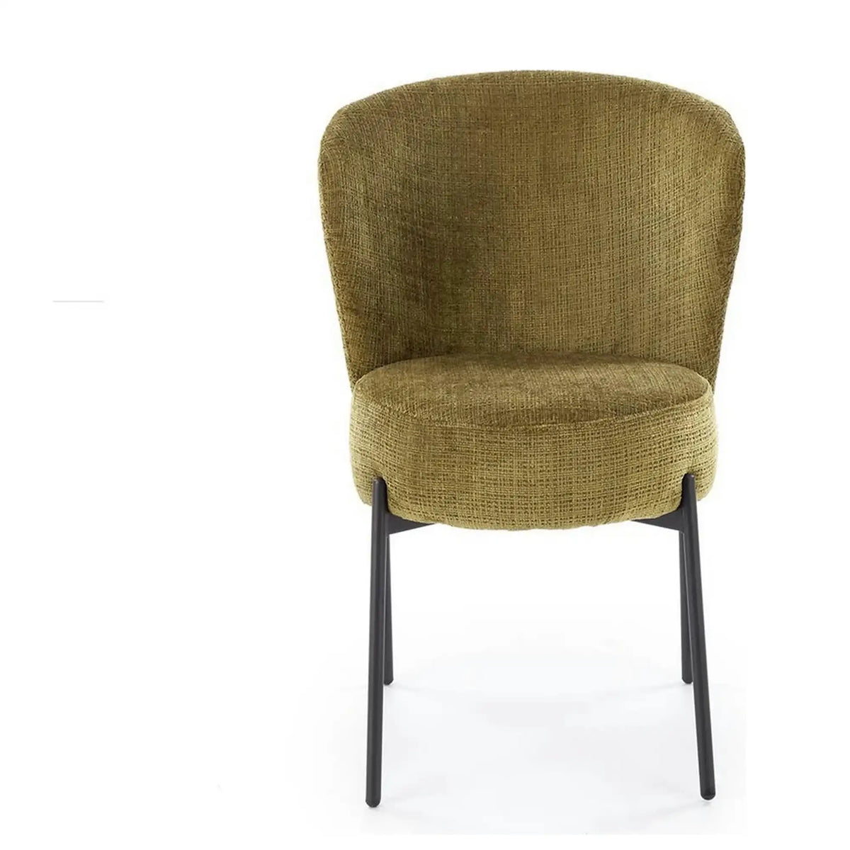 Scaun K590, verde olive - Cremona 38, stofa catifelata/otel, 55x66x80 cm