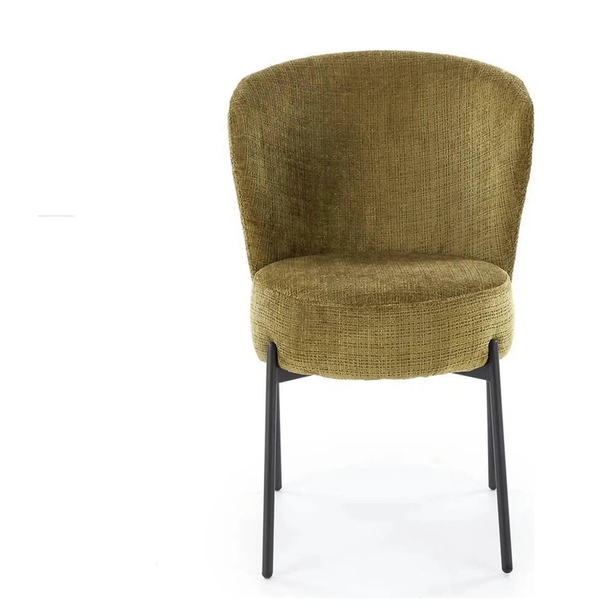 Scaun K590, verde olive - Cremona 38, stofa catifelata/otel, 55x66x80 cm