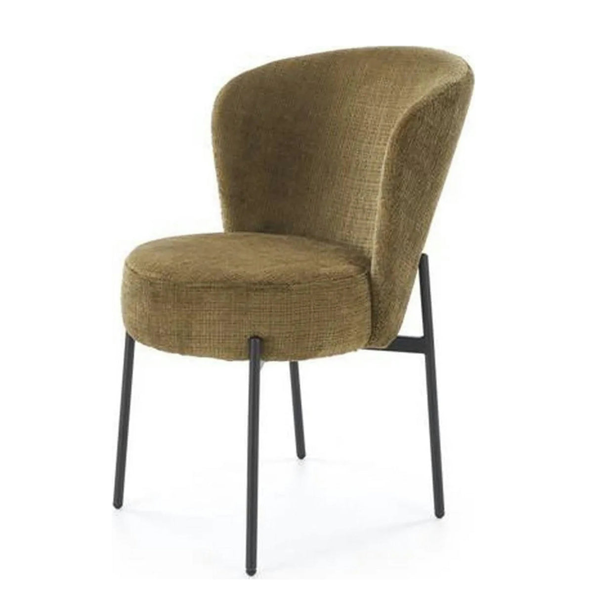 Scaun K590, verde olive - Cremona 38, stofa catifelata/otel, 55x66x80 cm