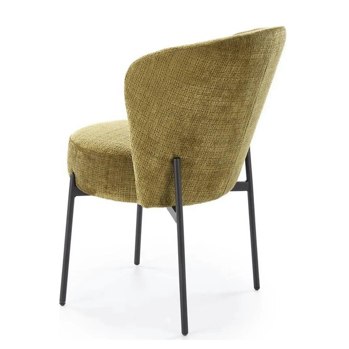 Scaun K590, verde olive - Cremona 38, stofa catifelata/otel, 55x66x80 cm