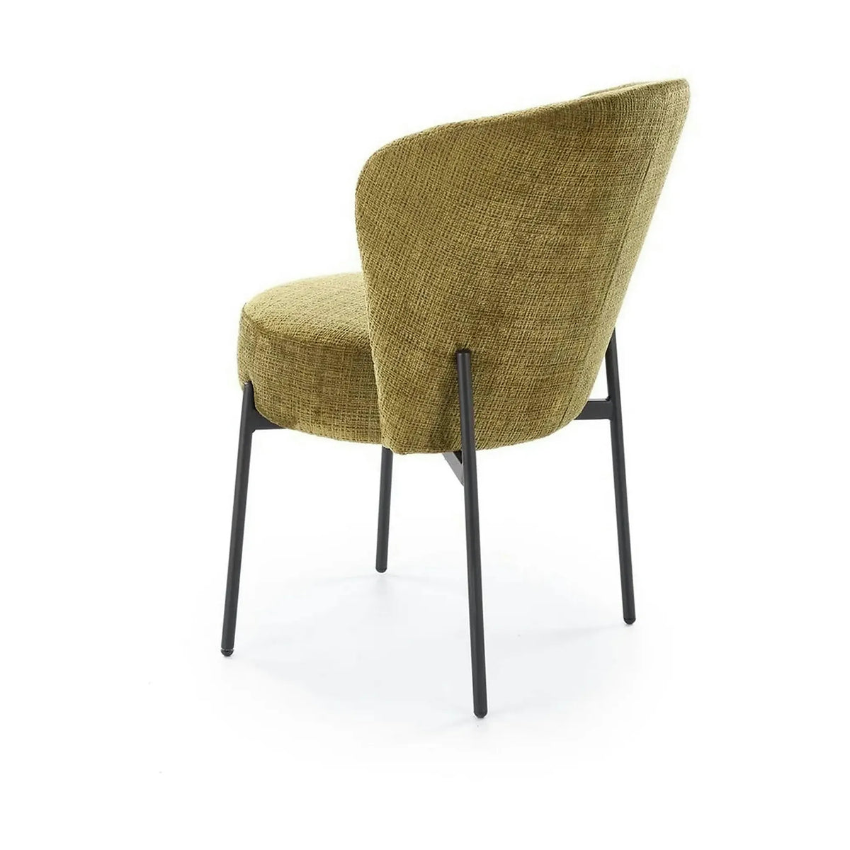 Scaun K590, verde olive - Cremona 38, stofa catifelata/otel, 55x66x80 cm