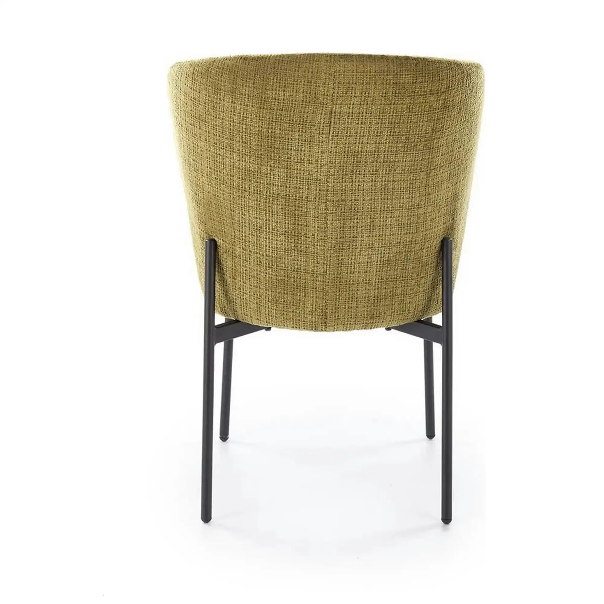 Scaun K590, verde olive - Cremona 38, stofa catifelata/otel, 55x66x80 cm