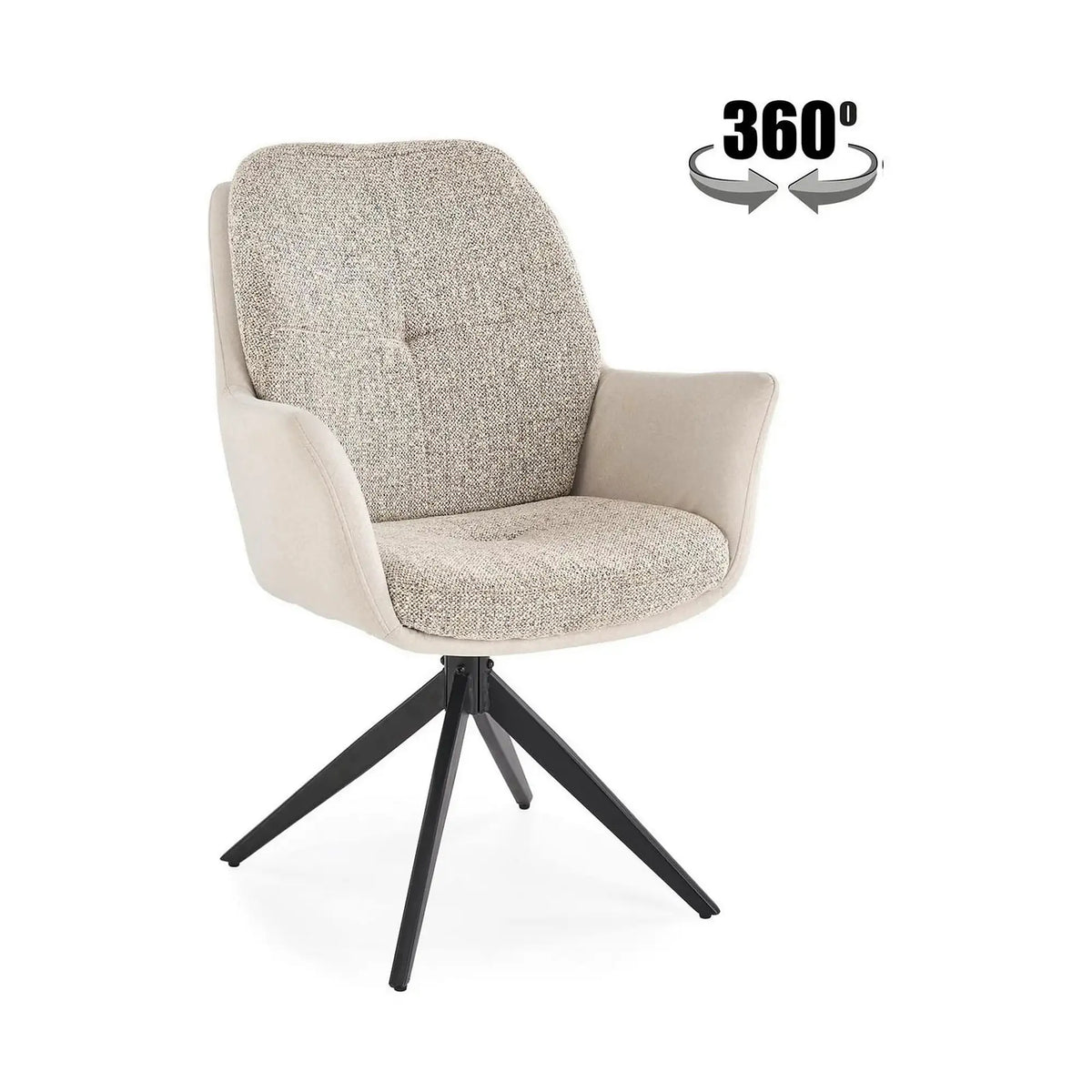Scaun K591, gri deschis/negru, stofa clasica/otel, 65x73x94 cm