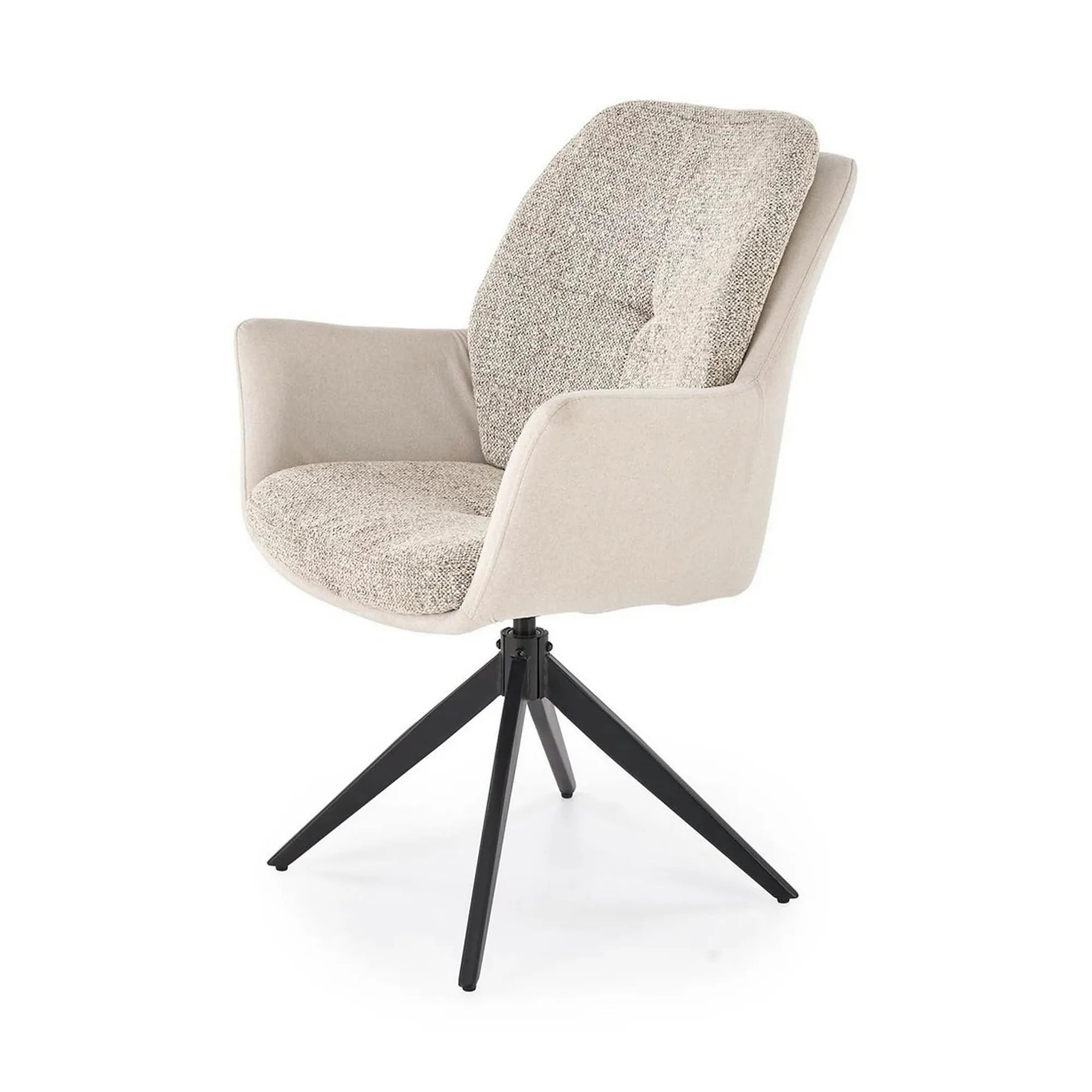 Scaun K591, gri deschis/negru, stofa clasica/otel, 65x73x94 cm