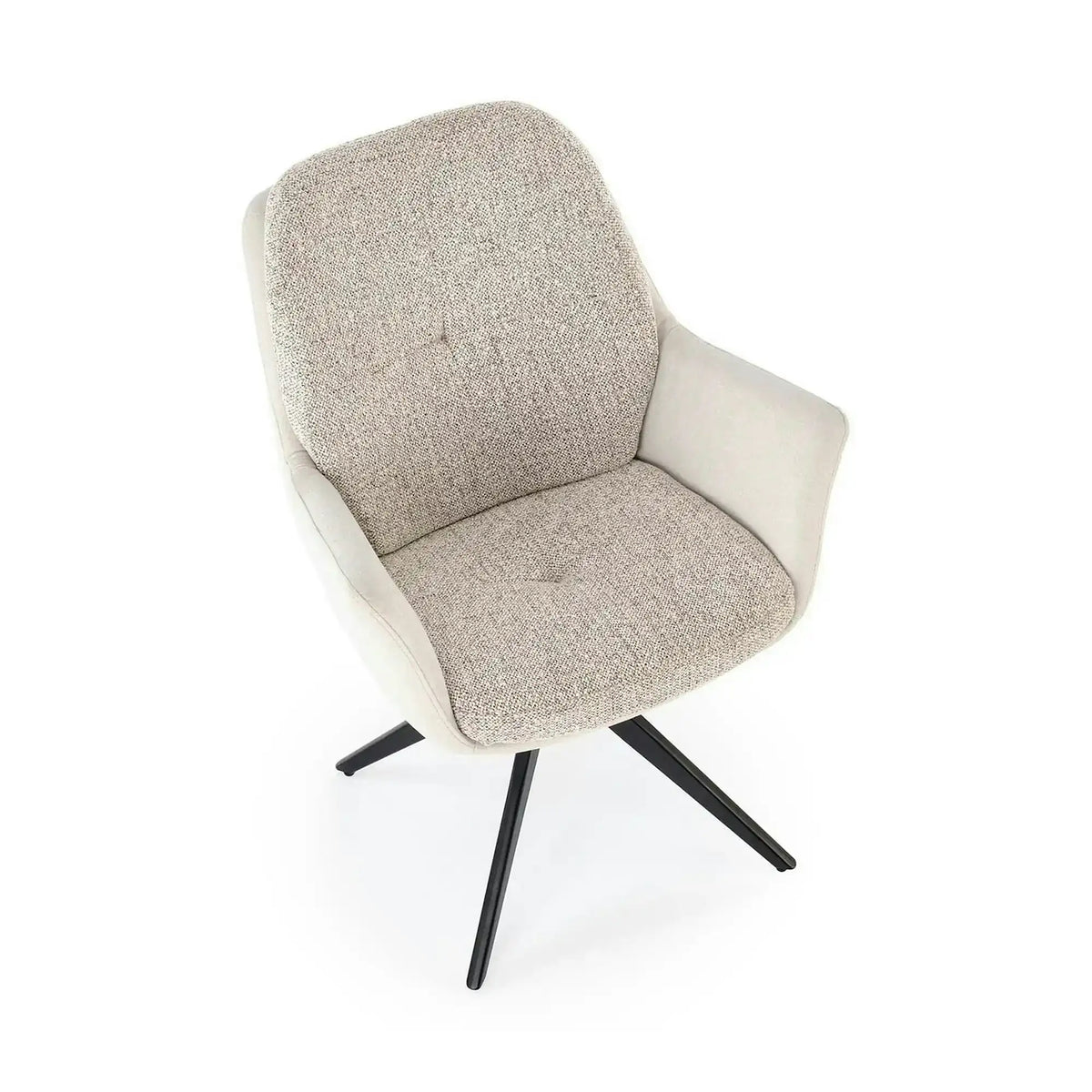 Scaun K591, gri deschis/negru, stofa clasica/otel, 65x73x94 cm