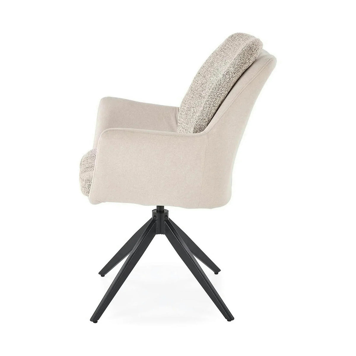 Scaun K591, gri deschis/negru, stofa clasica/otel, 65x73x94 cm