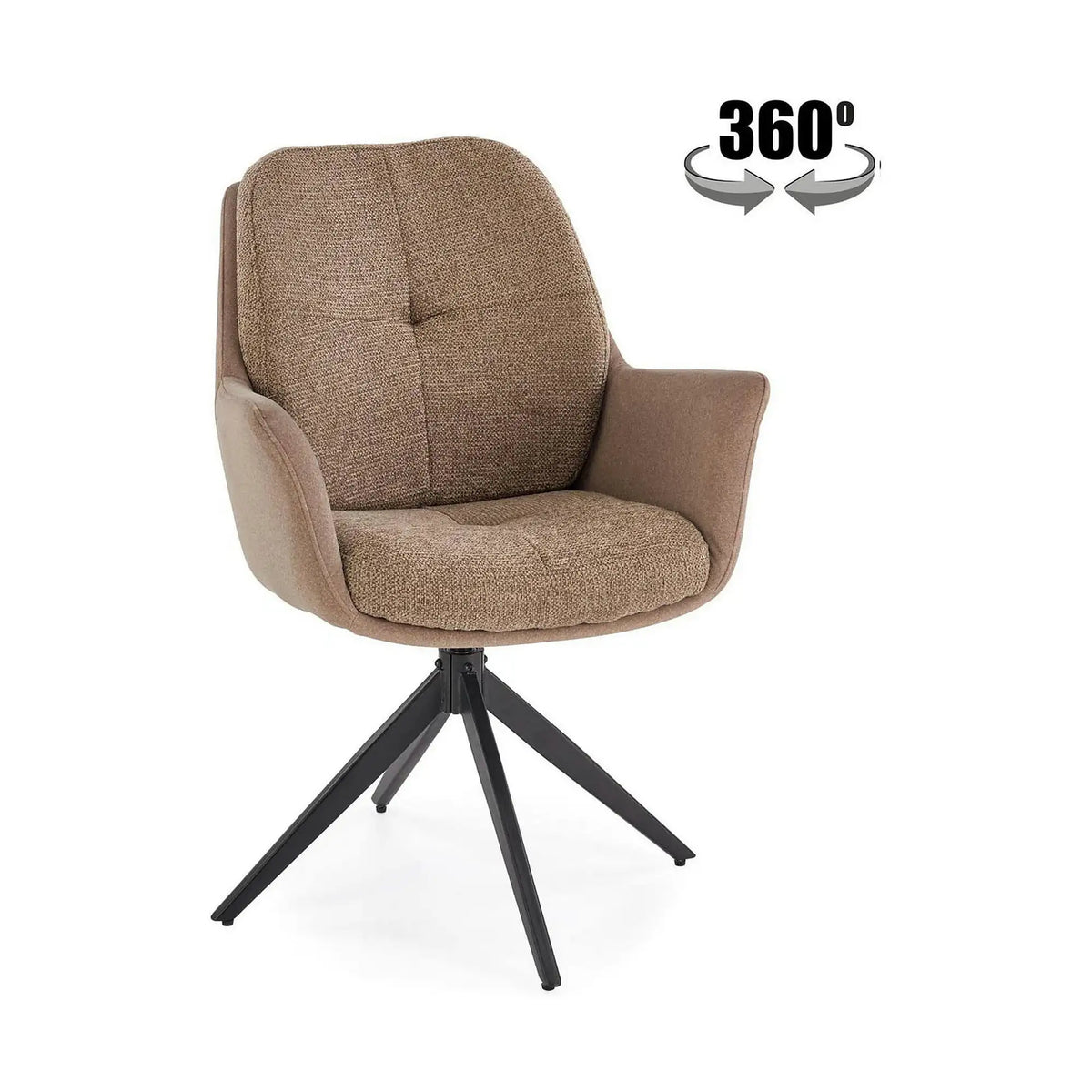 Scaun K591, maro/negru, stofa clasica/otel, 65x73x94 cm