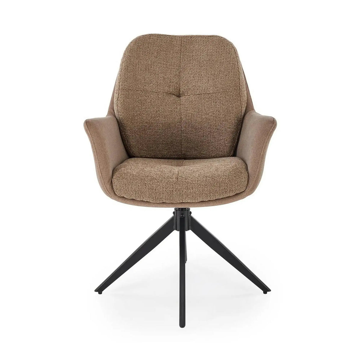 Scaun K591, maro/negru, stofa clasica/otel, 65x73x94 cm